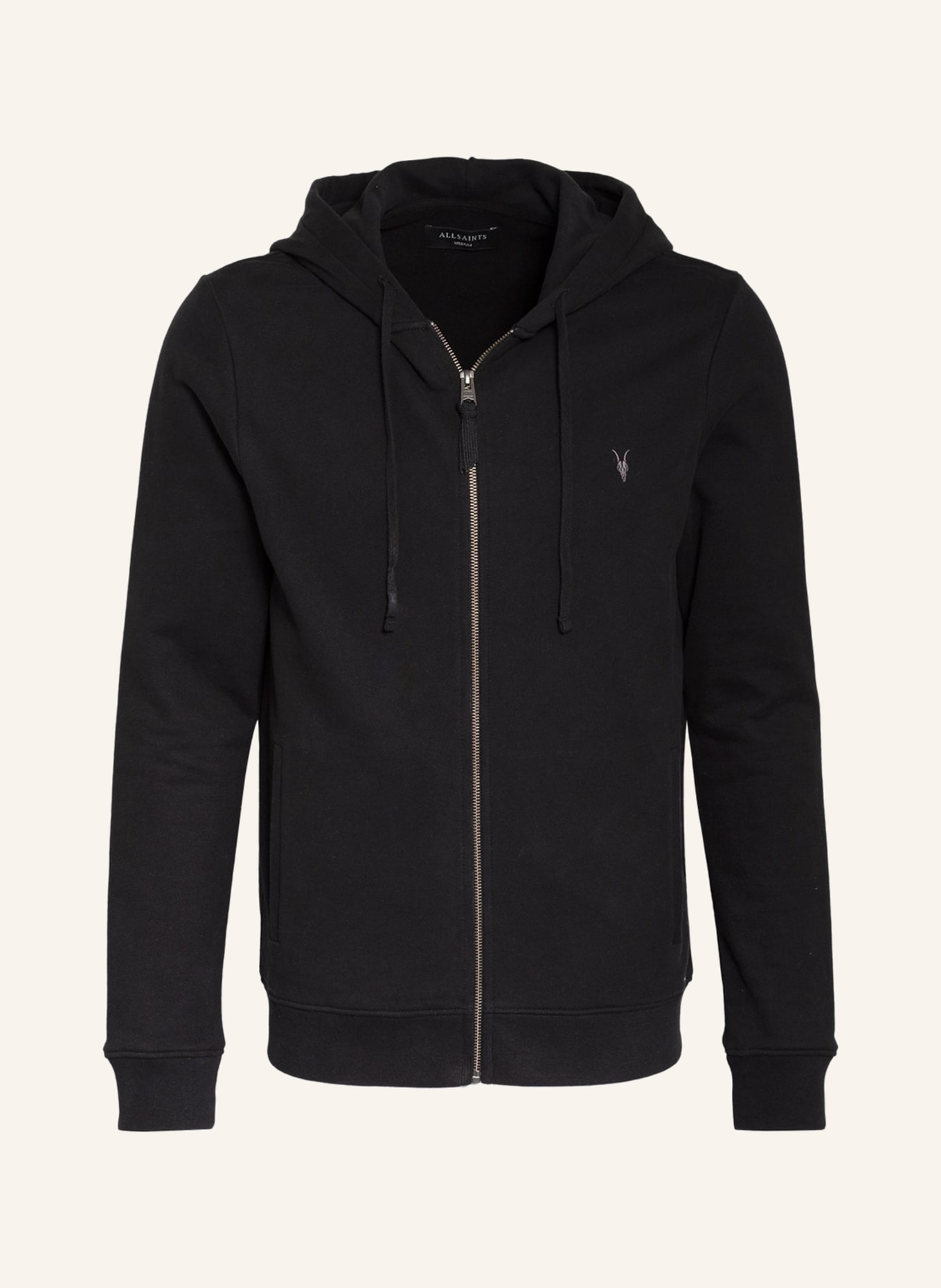 ALLSAINTS Sweat jacket RAVEN, Color: BLACK (Image 1)