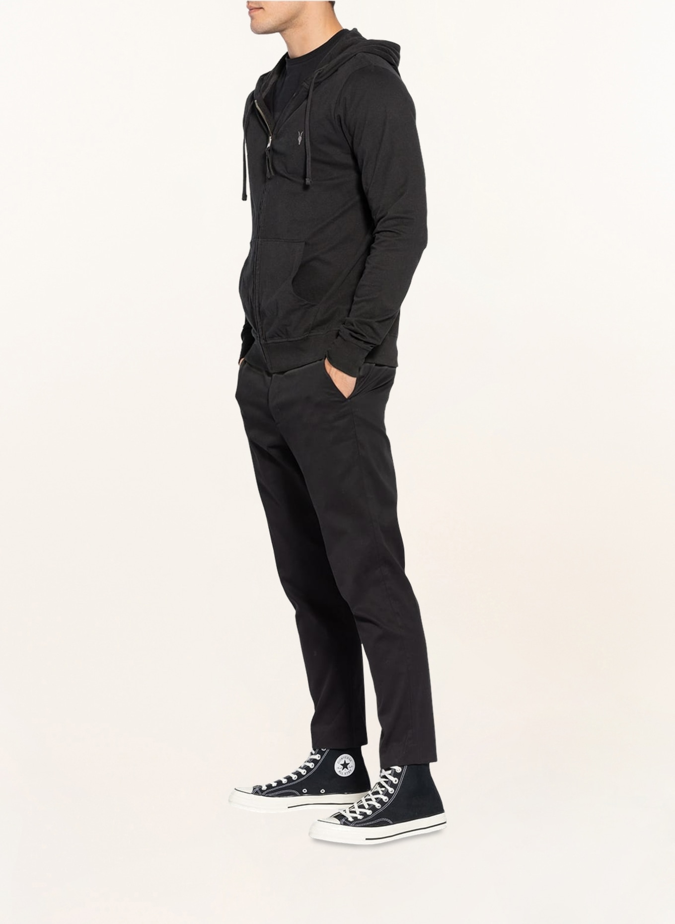 ALLSAINTS Sweat jacket BRACE , Color: BLACK (Image 4)