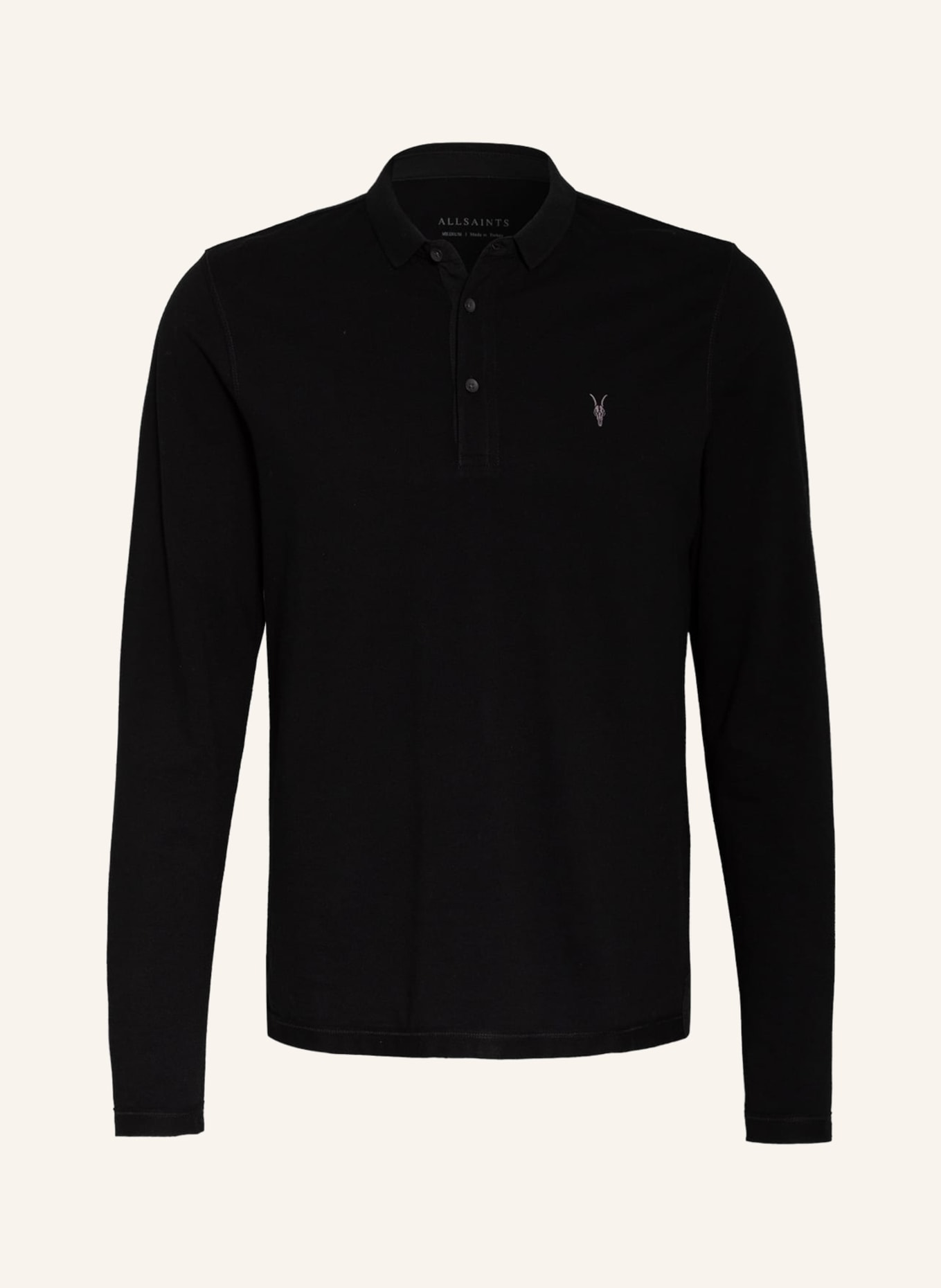 ALLSAINTS Piqué polo shirt REFORM, Color: BLACK (Image 1)