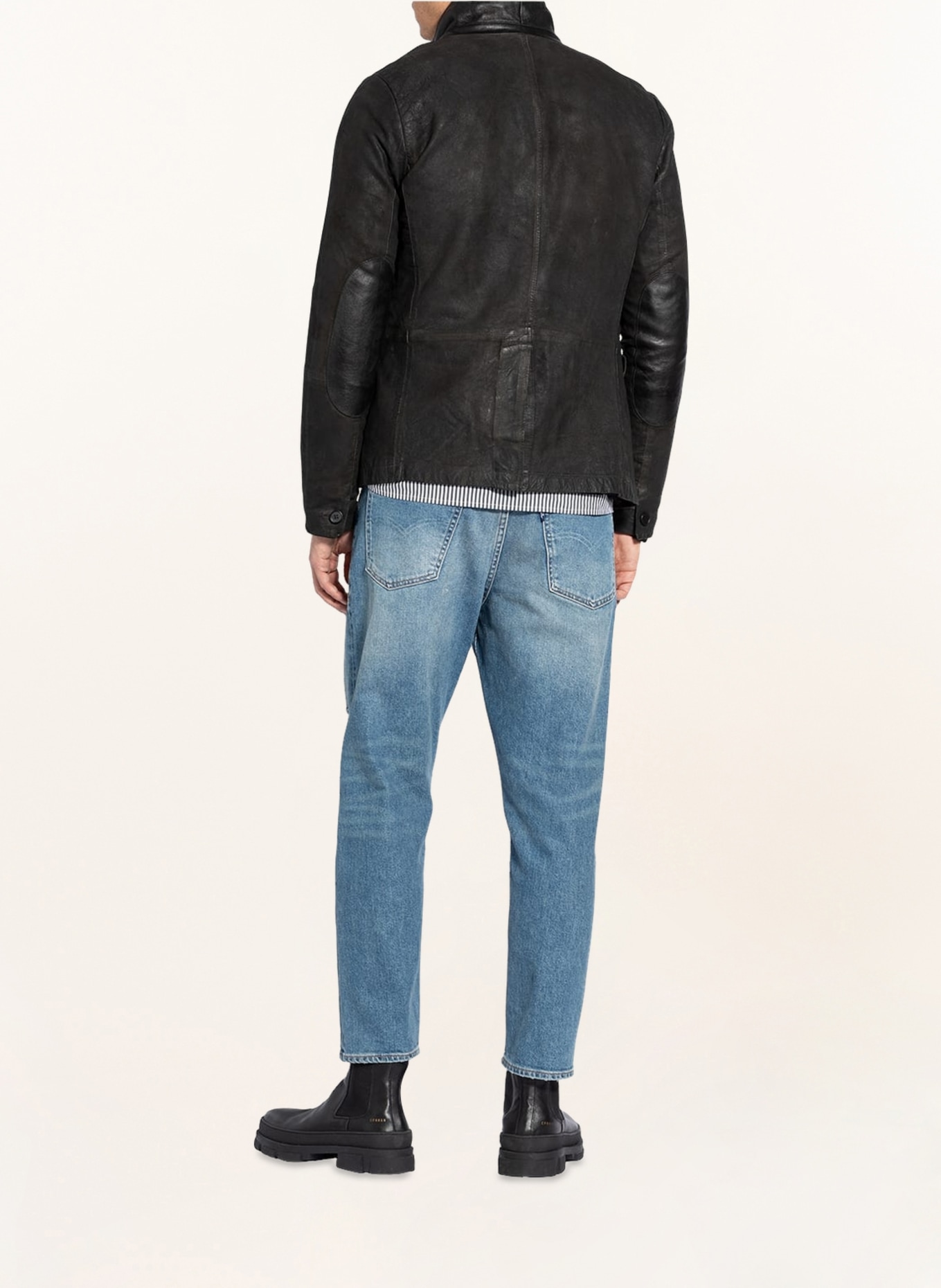 ALLSAINTS Leather jacket SURVEY, Color: BLACK (Image 3)