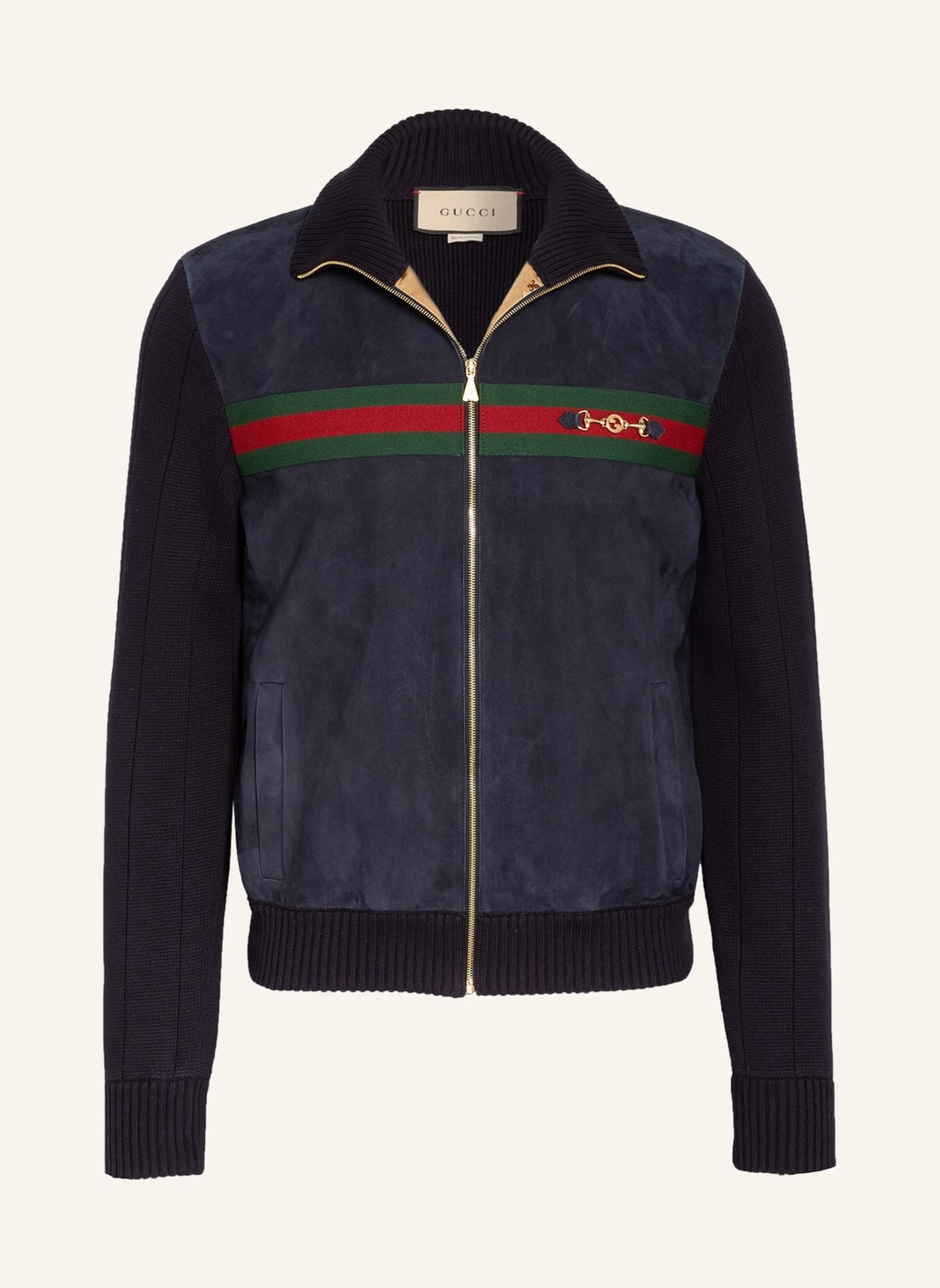 GUCCI Bomber in mixed materials blue/ red/ dark