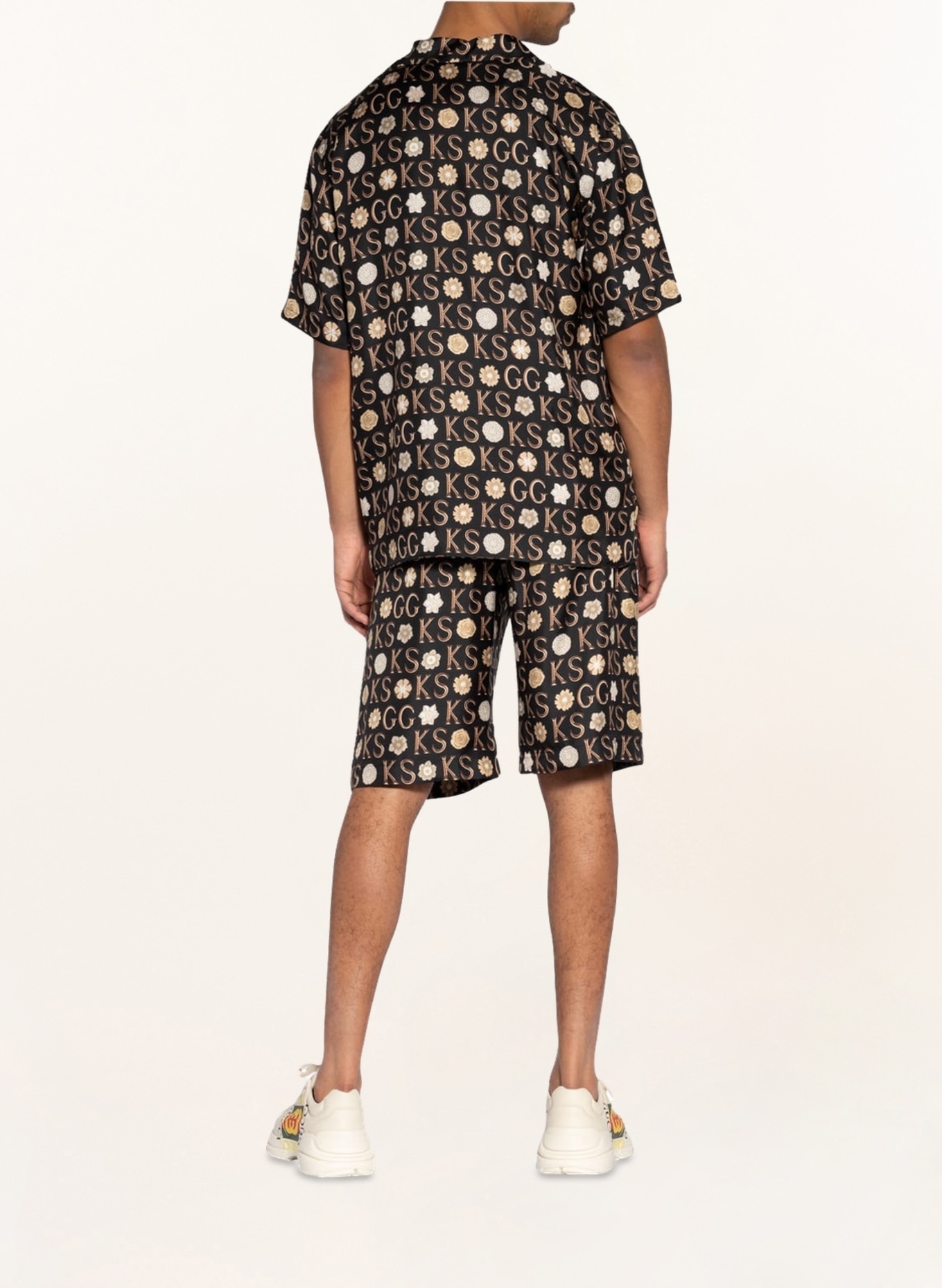 GUCCI Resorthemd Comfort Fit aus Seide, Farbe: SCHWARZ/ BEIGE (Bild 3)