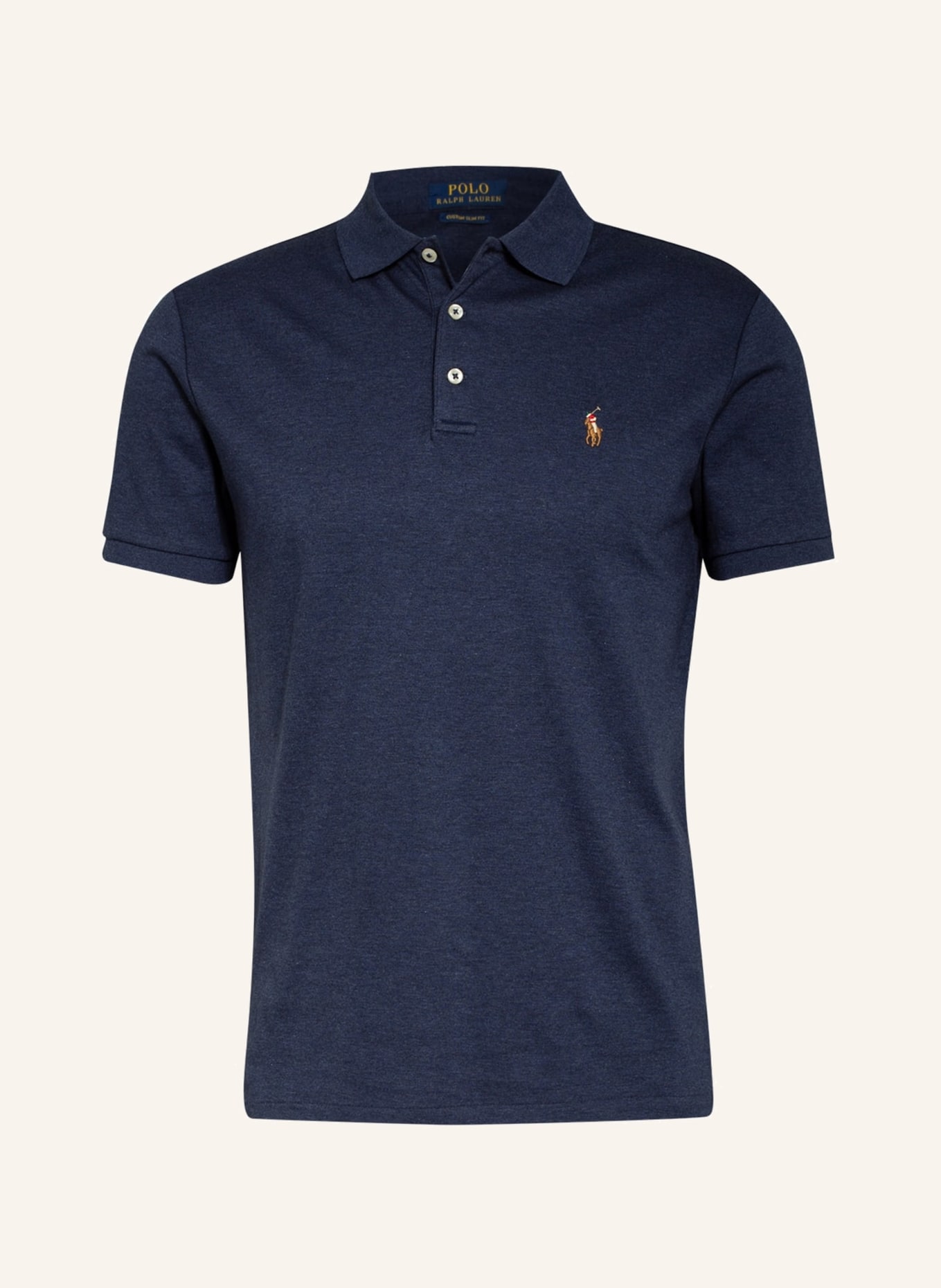 POLO RALPH LAUREN Jersey-Poloshirt Custom Slim Fit, Farbe: DUNKELBLAU (Bild 1)