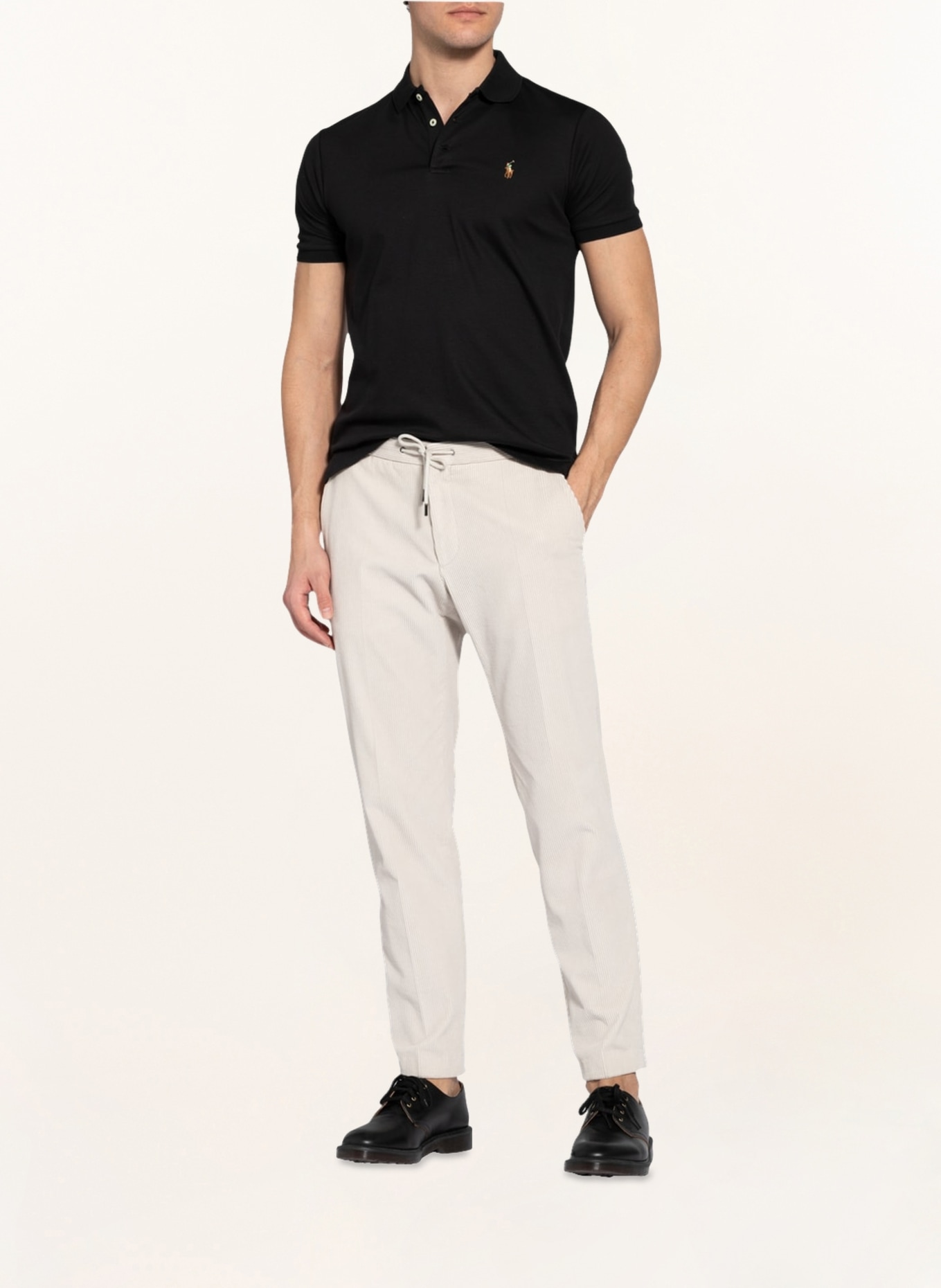 POLO RALPH LAUREN Jersey-Poloshirt Custom Slim Fit, Farbe: SCHWARZ (Bild 2)