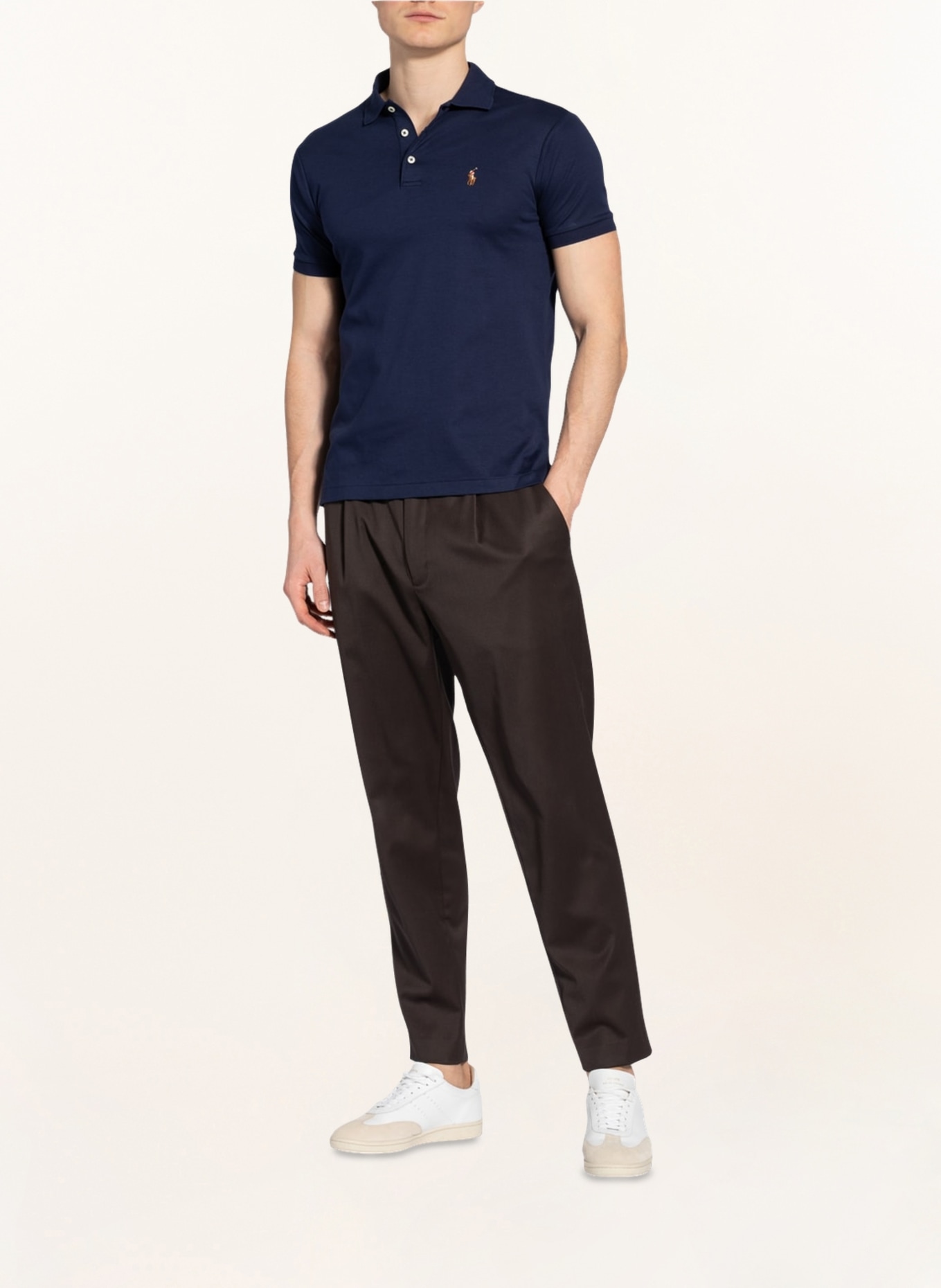 POLO RALPH LAUREN Jersey-Poloshirt Custom Slim Fit, Farbe: DUNKELBLAU (Bild 2)