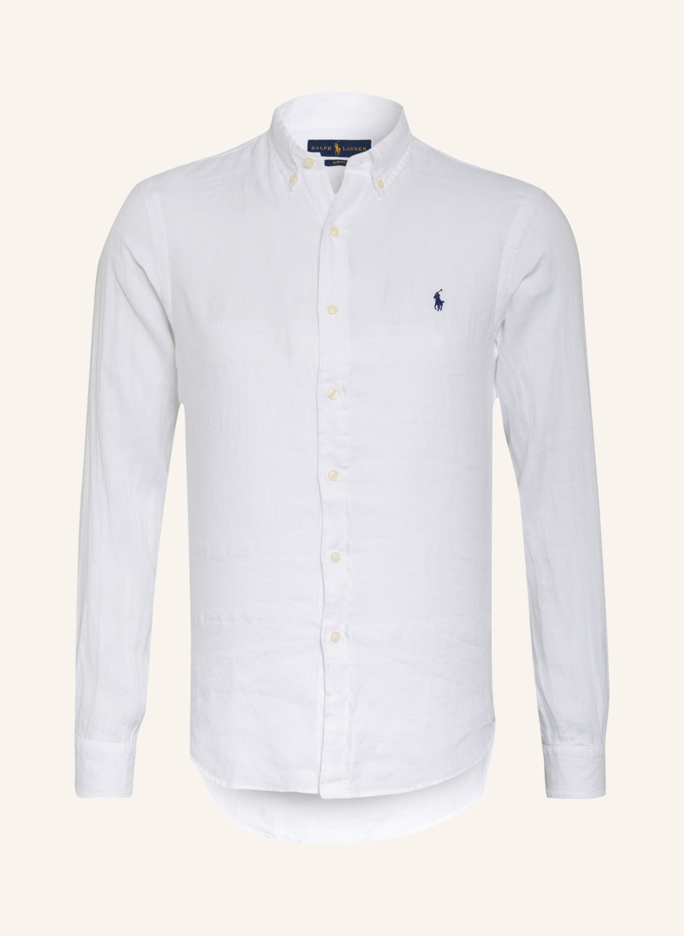 POLO RALPH LAUREN Linen shirt slim fit , Color: WHITE (Image 1)