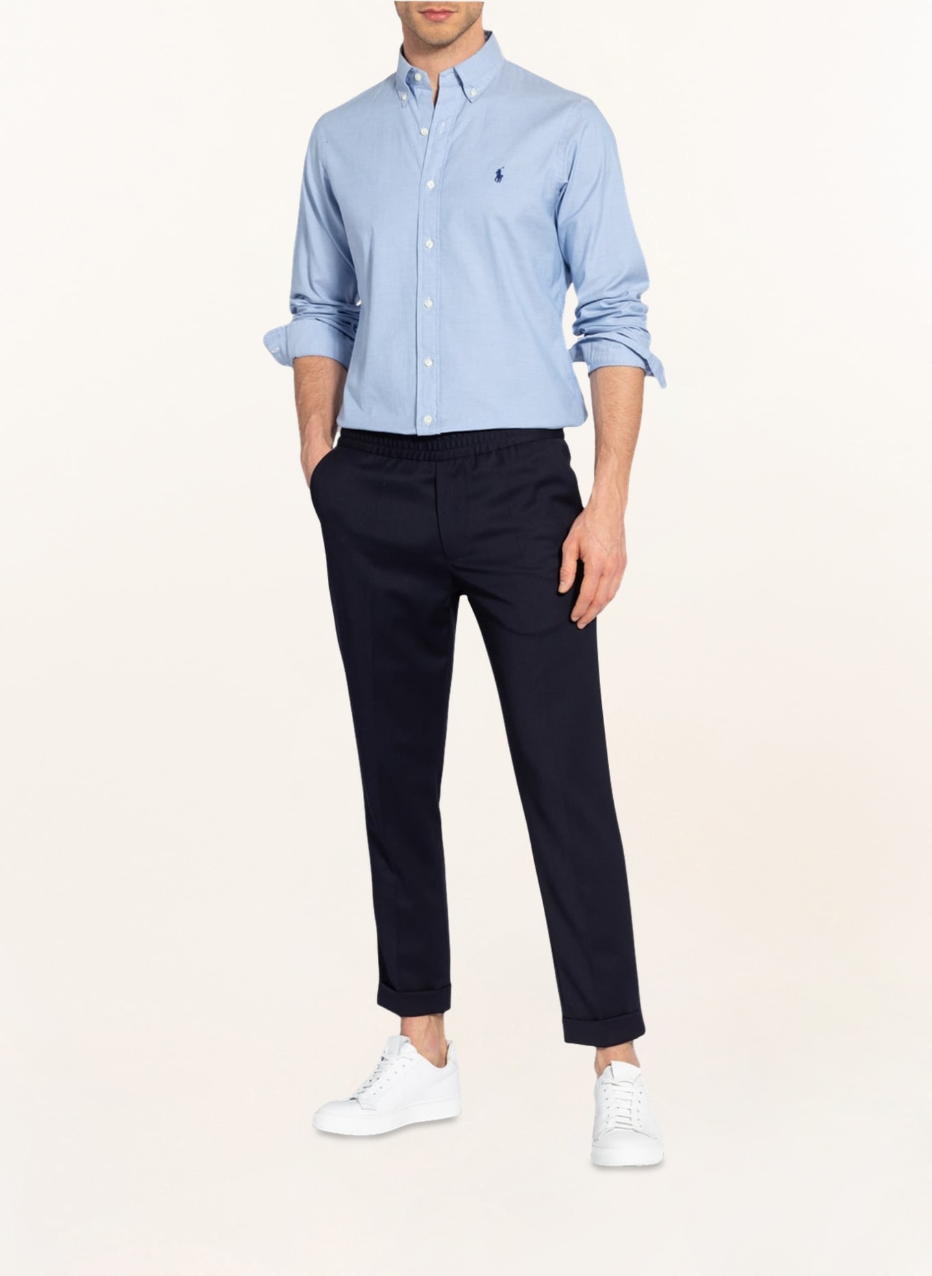 POLO RALPH LAUREN Shirt Custom Fit: LIGHT BLUE