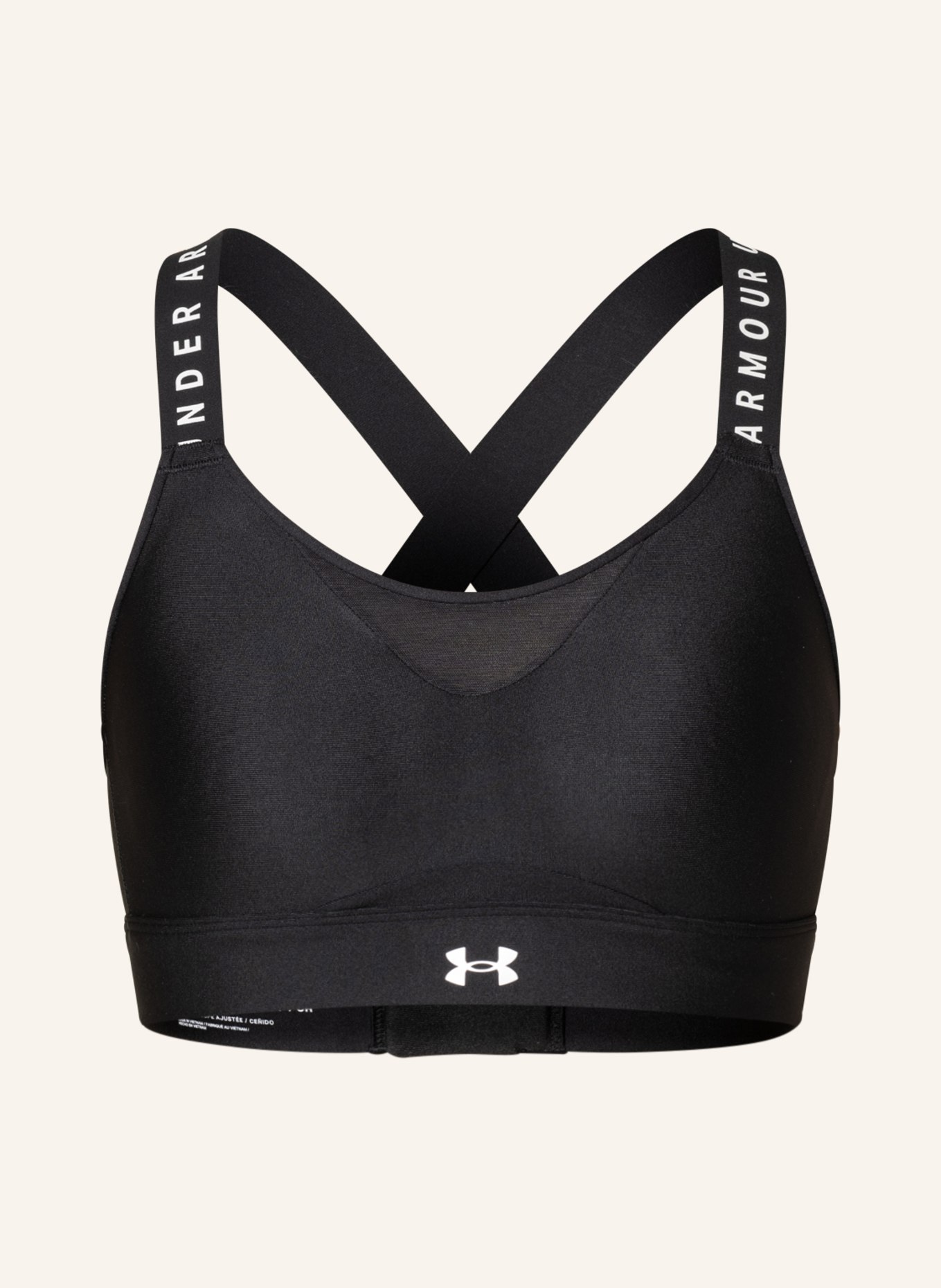UNDER ARMOUR Sports bra INFINITY with mesh, Color: BLACK (Image 1)