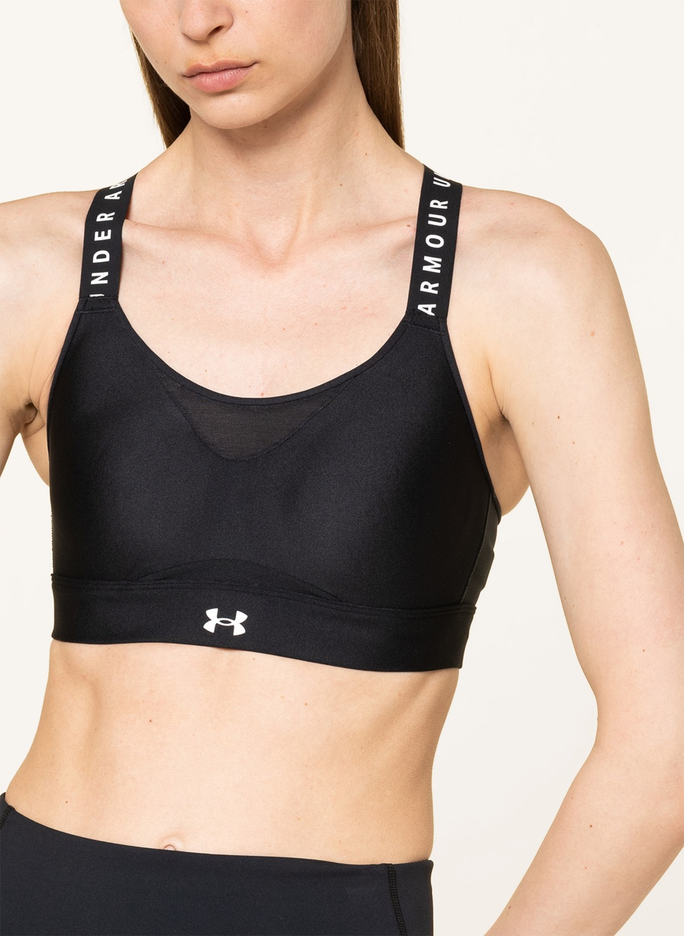 UNDER ARMOUR Sports bra INFINITY with mesh, Color: BLACK (Image 4)