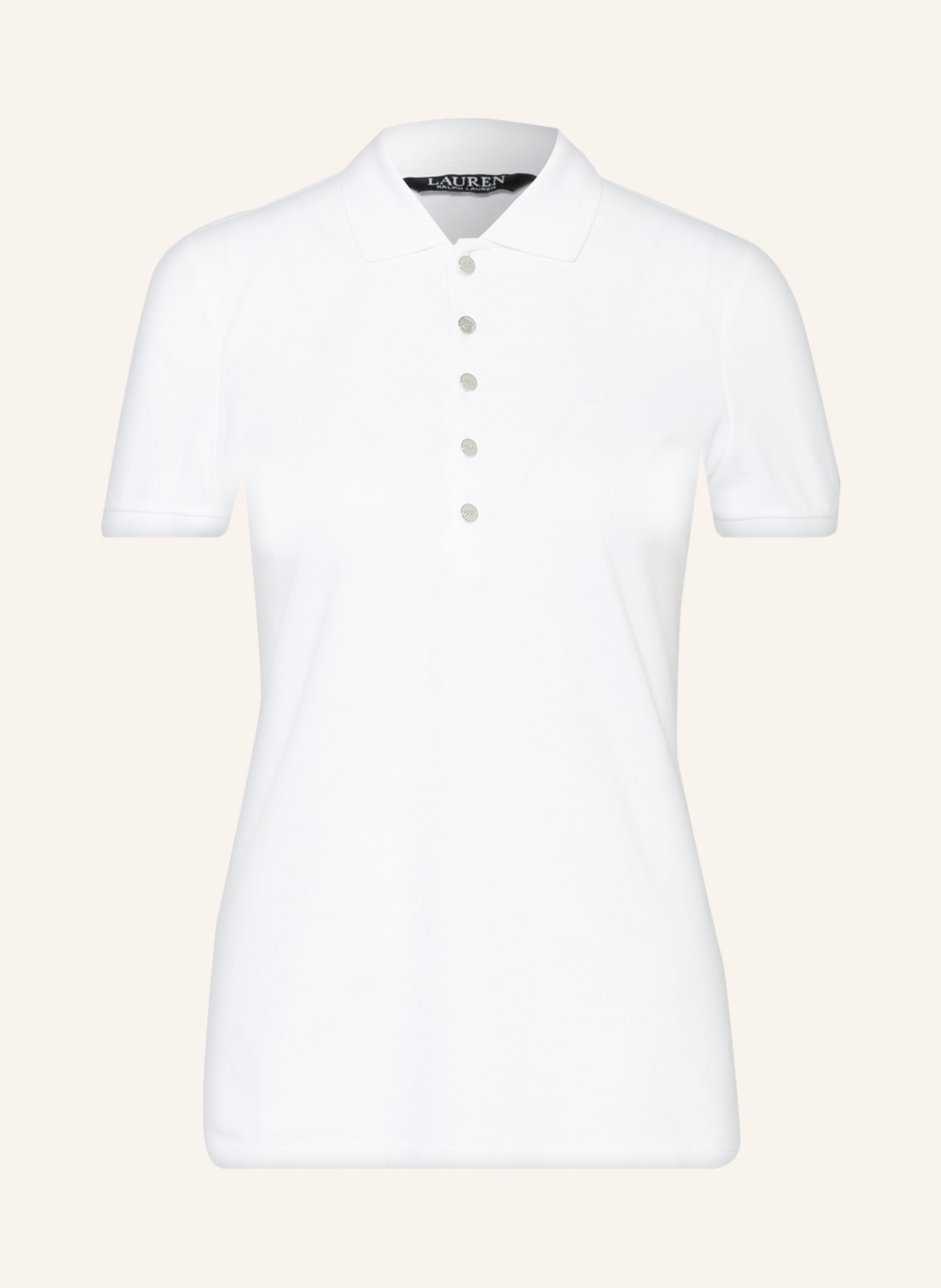 LAUREN RALPH LAUREN Piqué-Poloshirt ATHLEISURE: WEISS