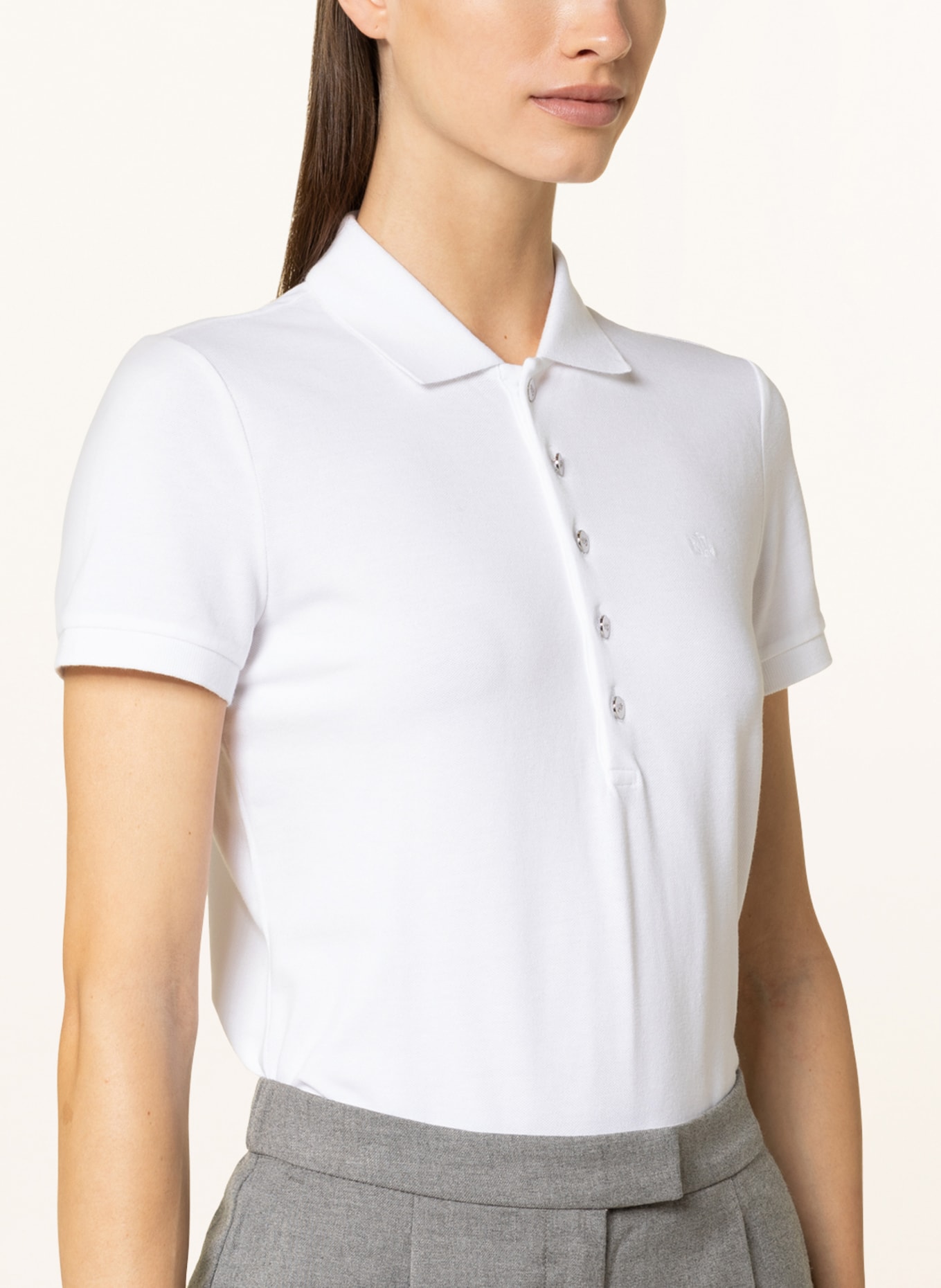 LAUREN RALPH LAUREN Piqué-Poloshirt ATHLEISURE: WEISS