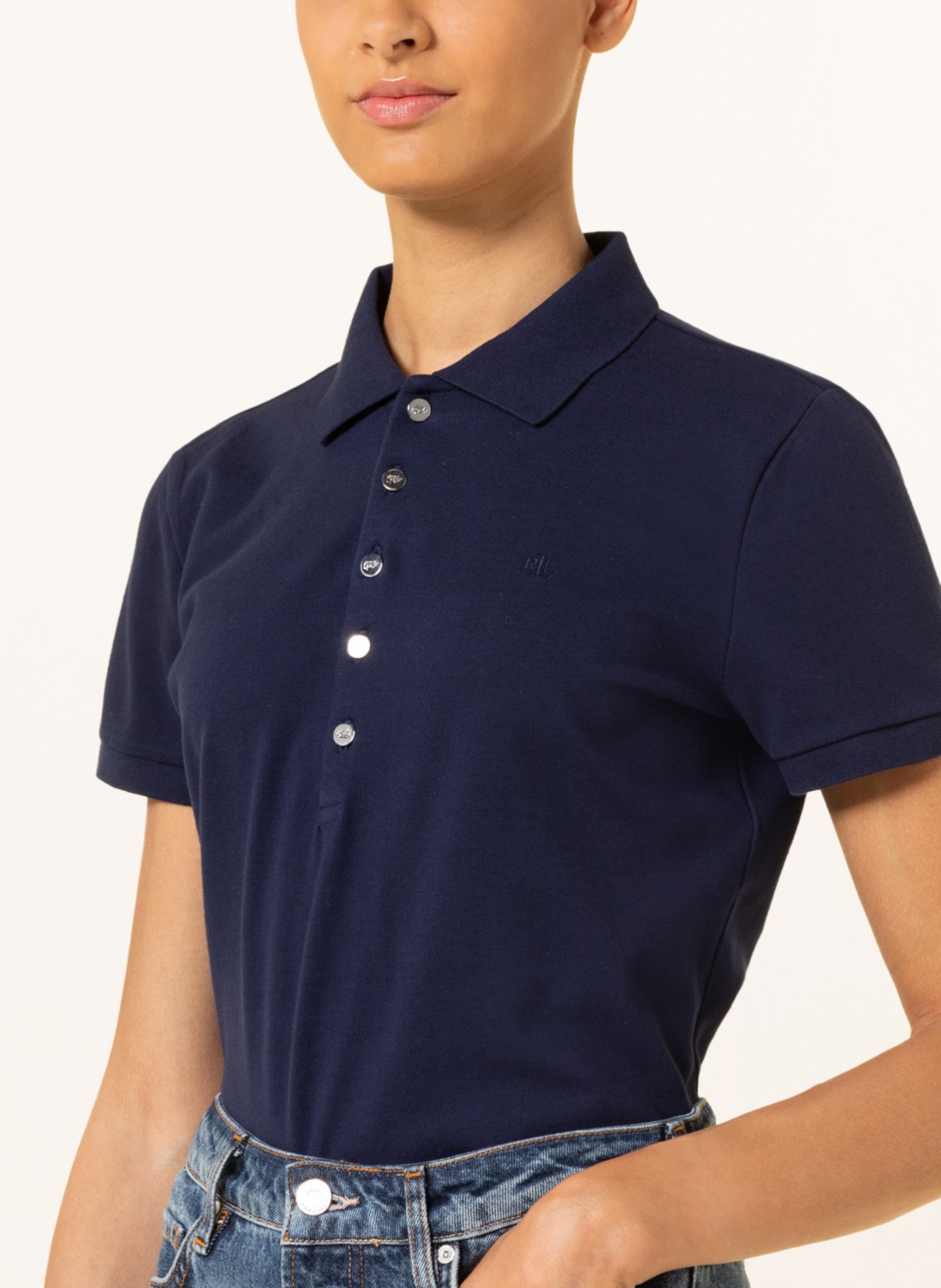LAUREN RALPH LAUREN Piqué polo shirt ATHLEISURE, Color: DARK BLUE (Image 4)