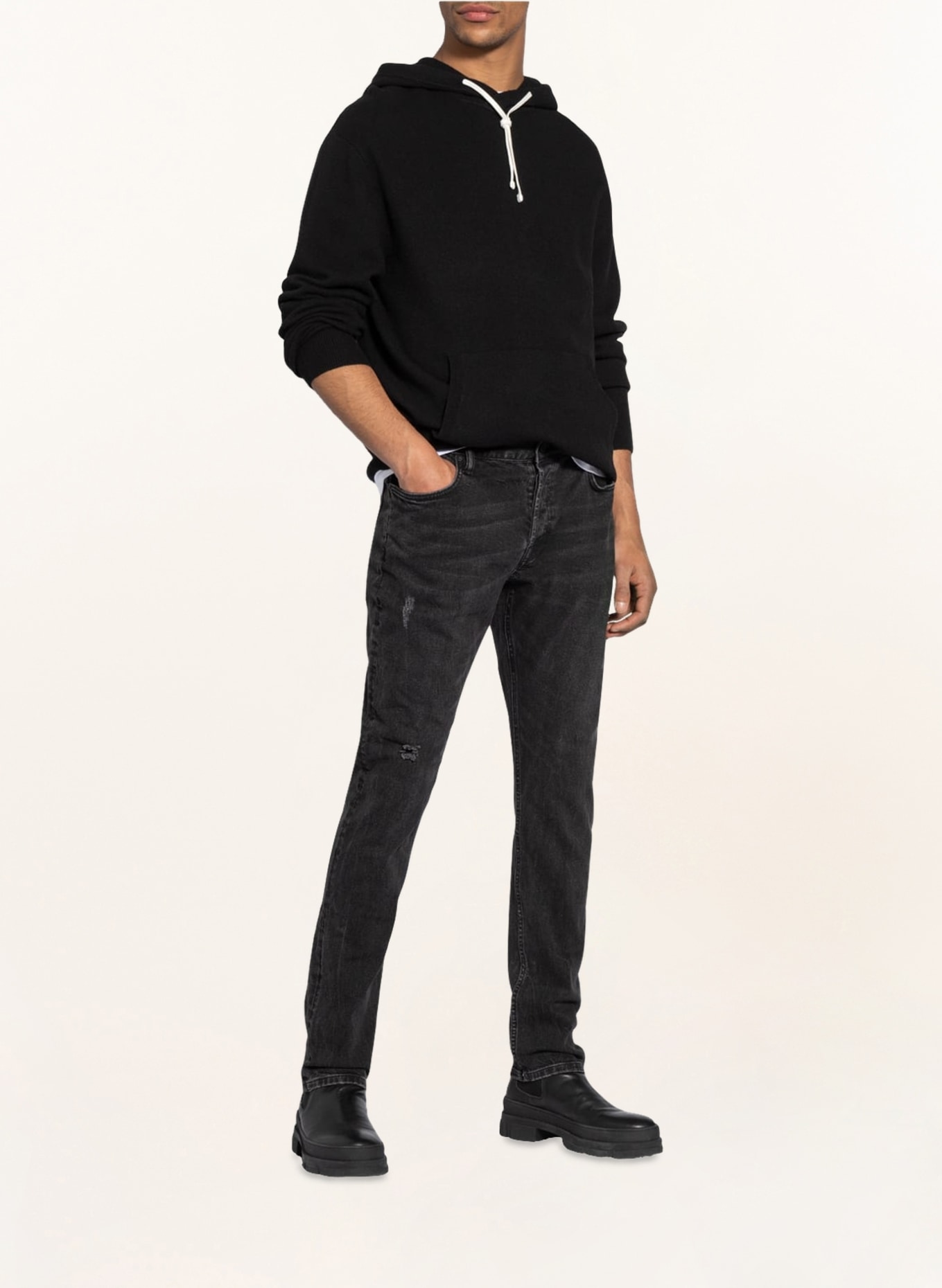 ALLSAINTS Jeans REX Slim Fit, Farbe: 162 Washed Black (Bild 2)