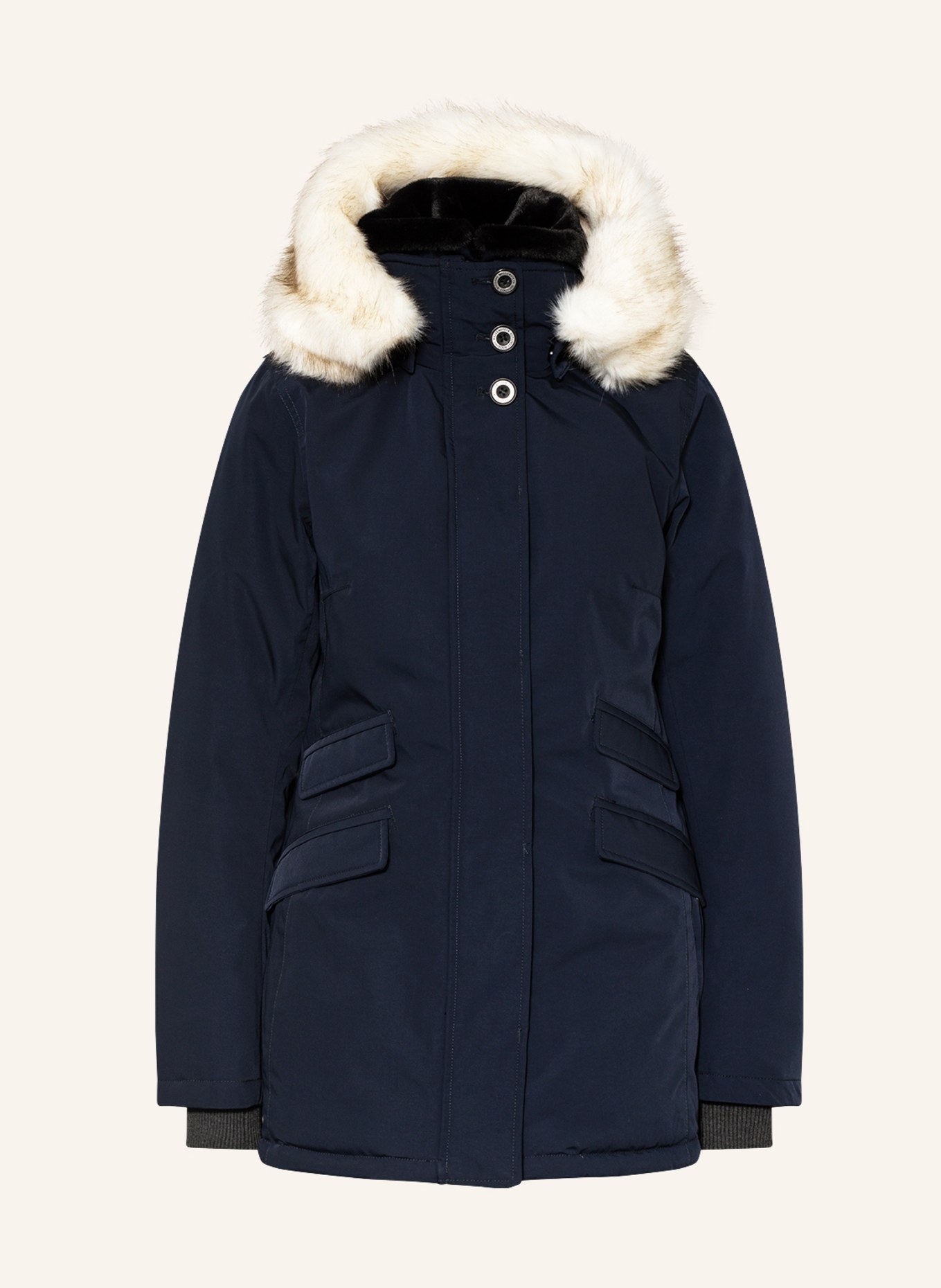WELLENSTEYN Jacke ENTERPRISE mit abnehmbarem Kunstfell: DUNKELBLAU