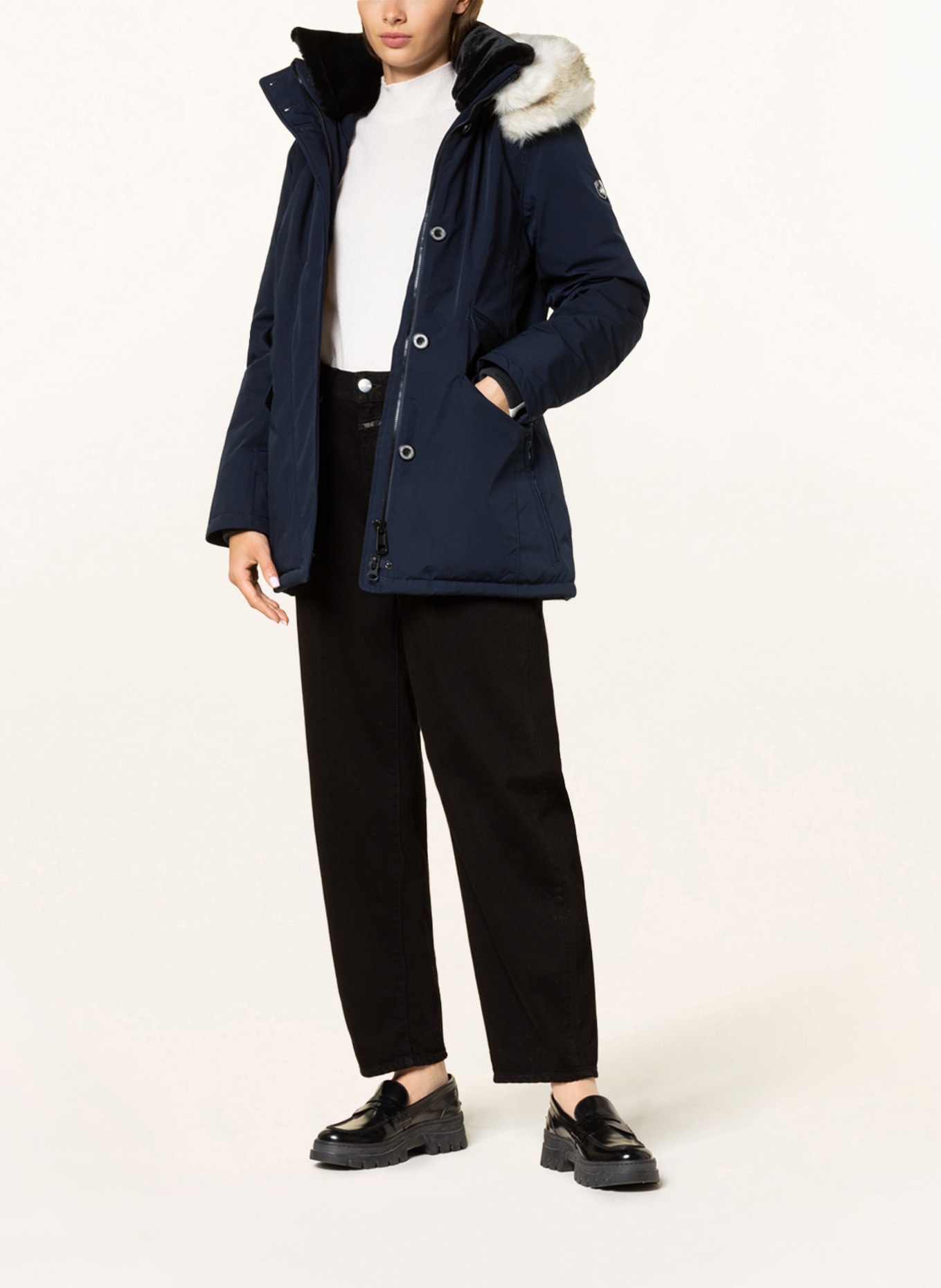 WELLENSTEYN Jacke ENTERPRISE mit abnehmbarem Kunstfell: DUNKELBLAU