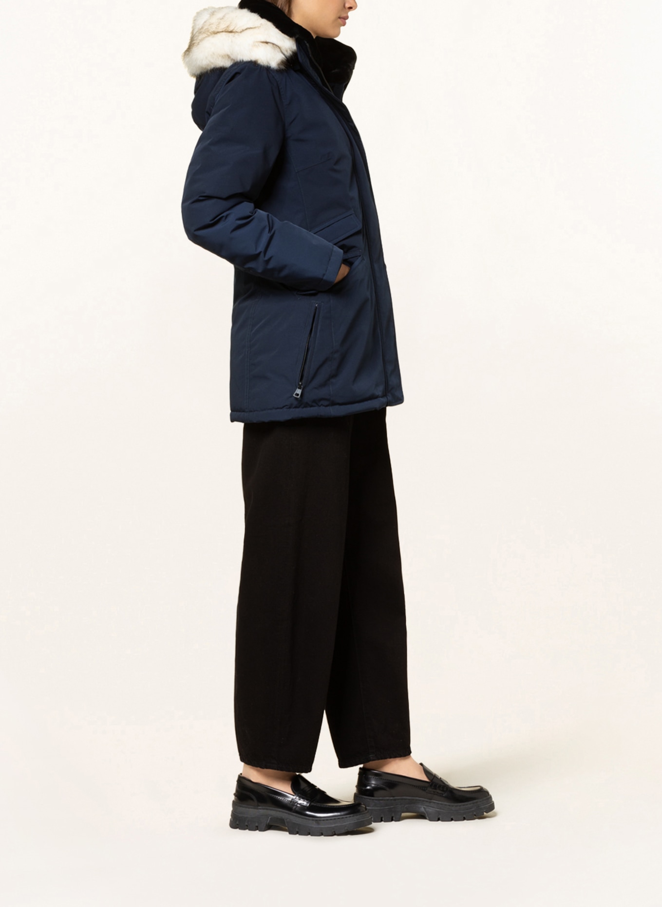 WELLENSTEYN Jacke ENTERPRISE mit abnehmbarem Kunstfell: DUNKELBLAU