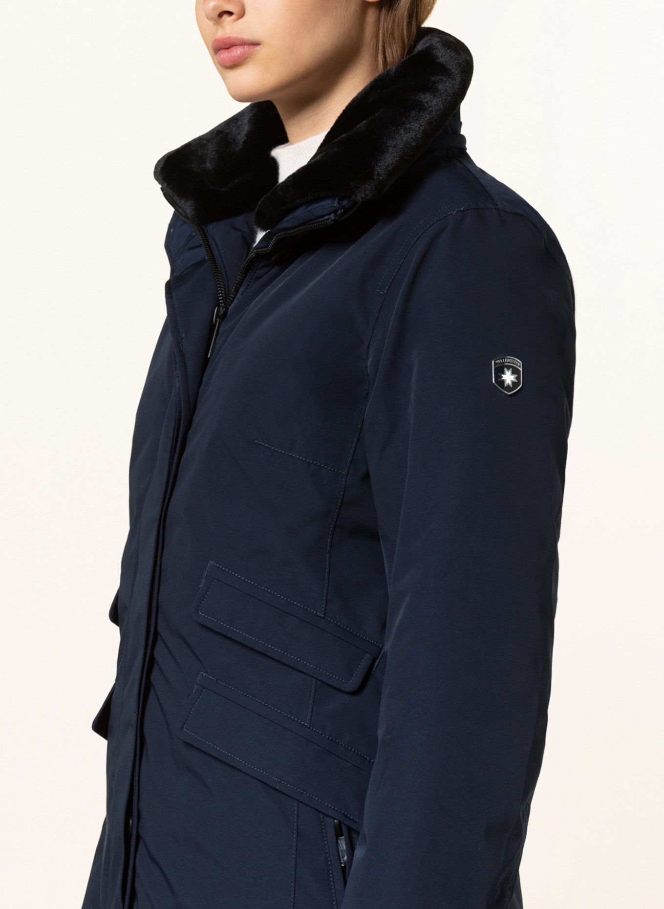 WELLENSTEYN Jacke ENTERPRISE mit abnehmbarem Kunstfell: DUNKELBLAU
