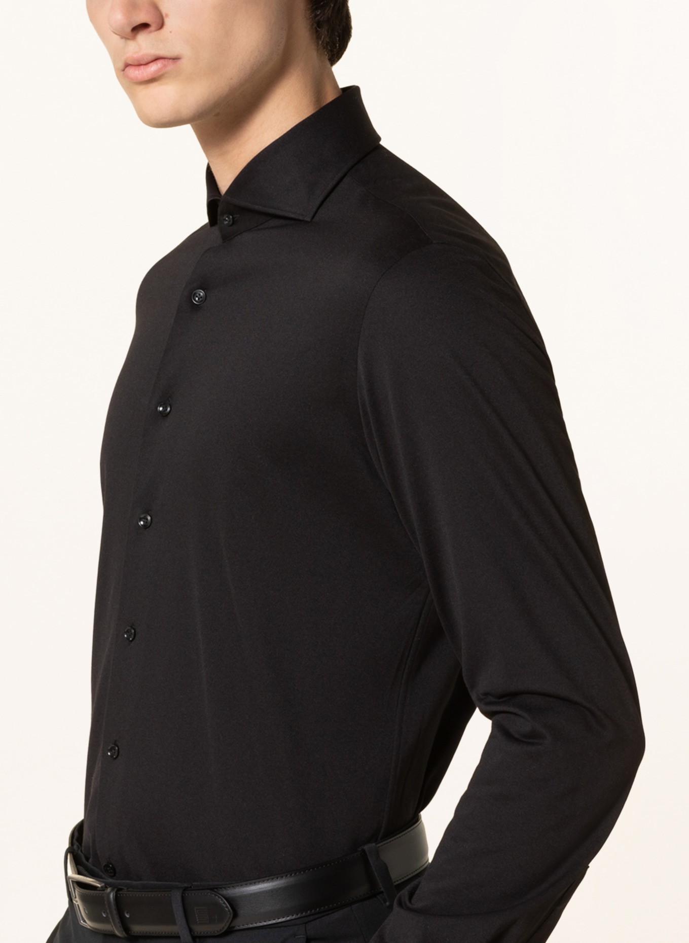 PROFUOMO Shirt slim fit, Color: BLACK (Image 4)