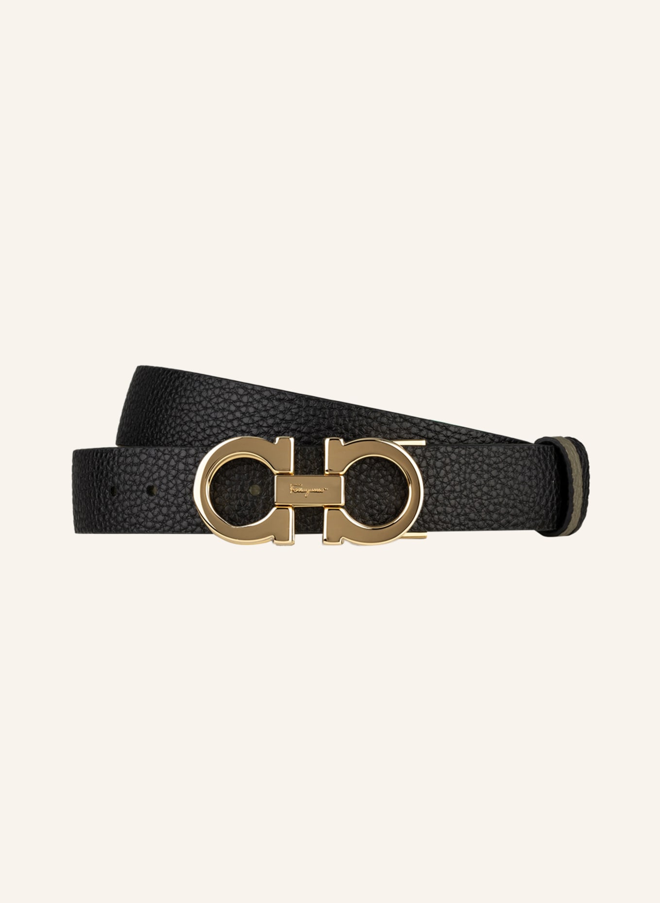 FERRAGAMO Reversible leather belt, Color: TAUPE (Image 3)