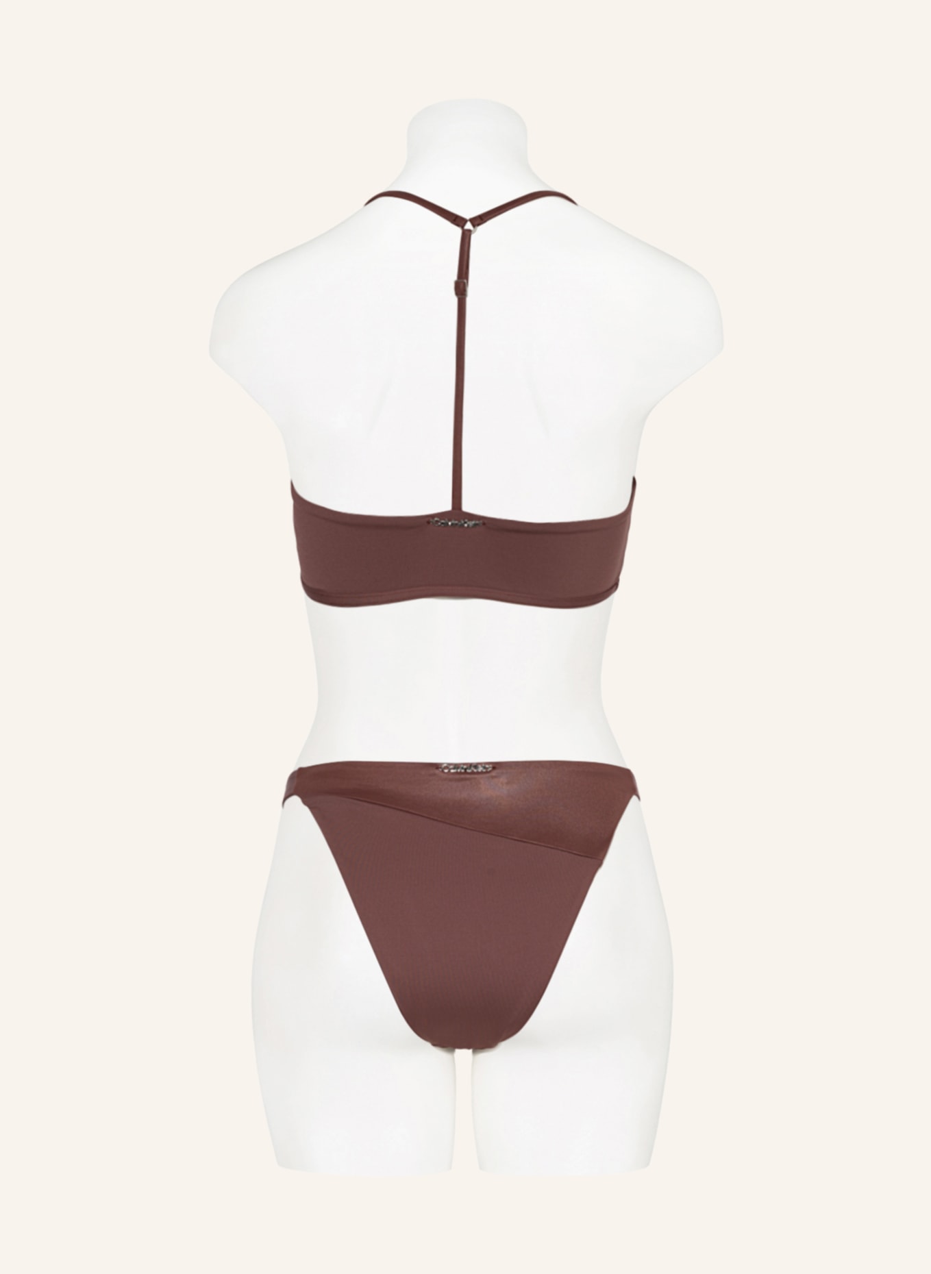 Calvin Klein Bralette bikini top CORE ESSENTIALS, Color: BROWN (Image 3)