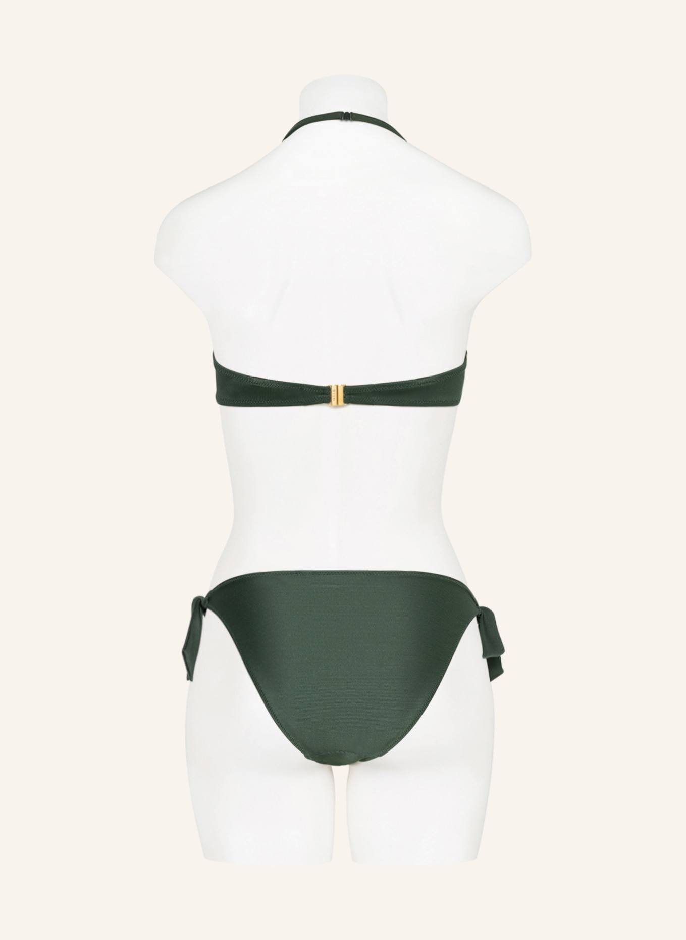 MARIE JO Bügel-Bikini-Top SITGES mit Glitzergarn, Farbe: DUNKELGRÜN/ ECRU (Bild 5)