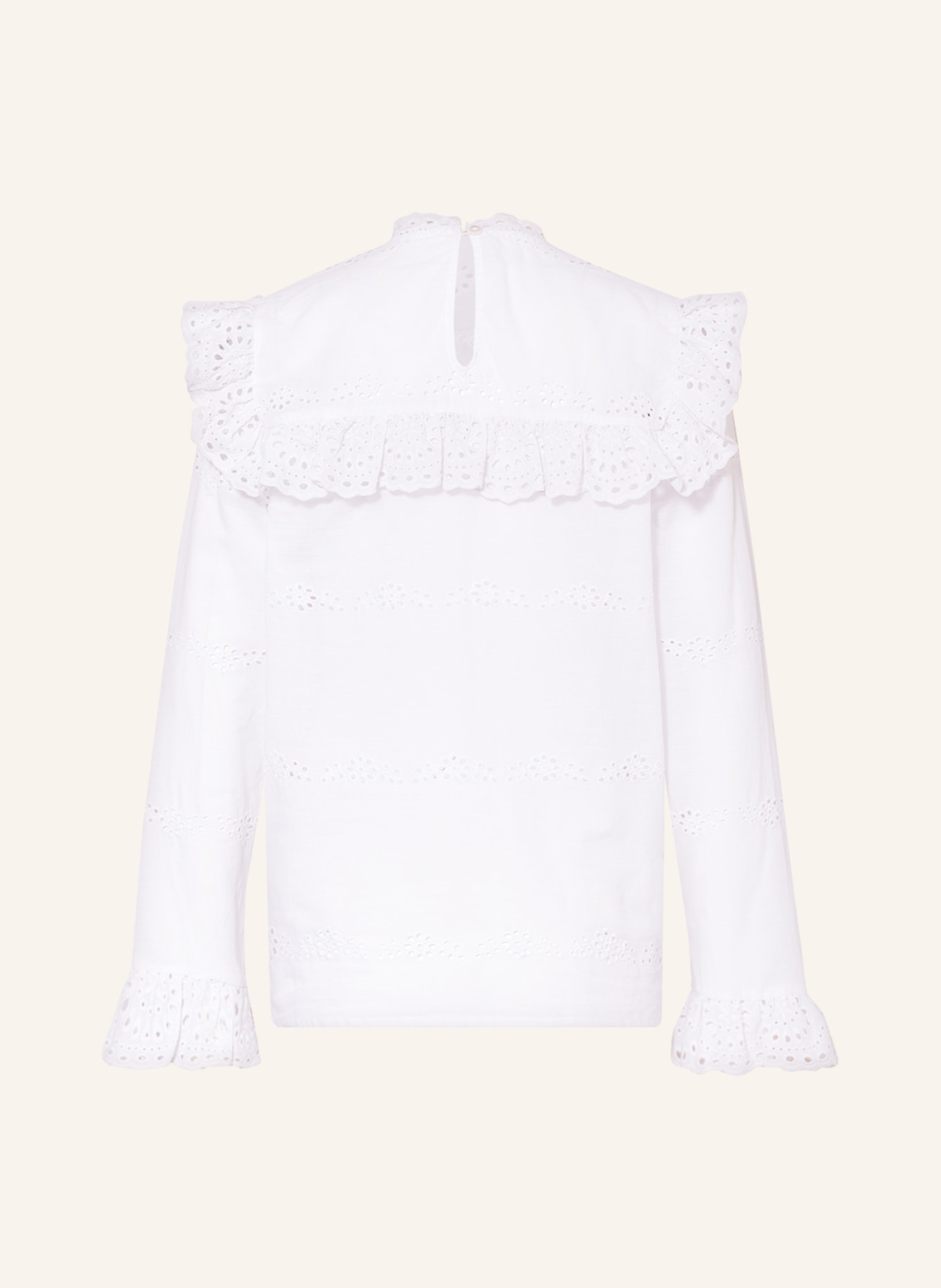 STYLE ICON Blouse-style shirt with lace trim, Color: WHITE (Image 2)