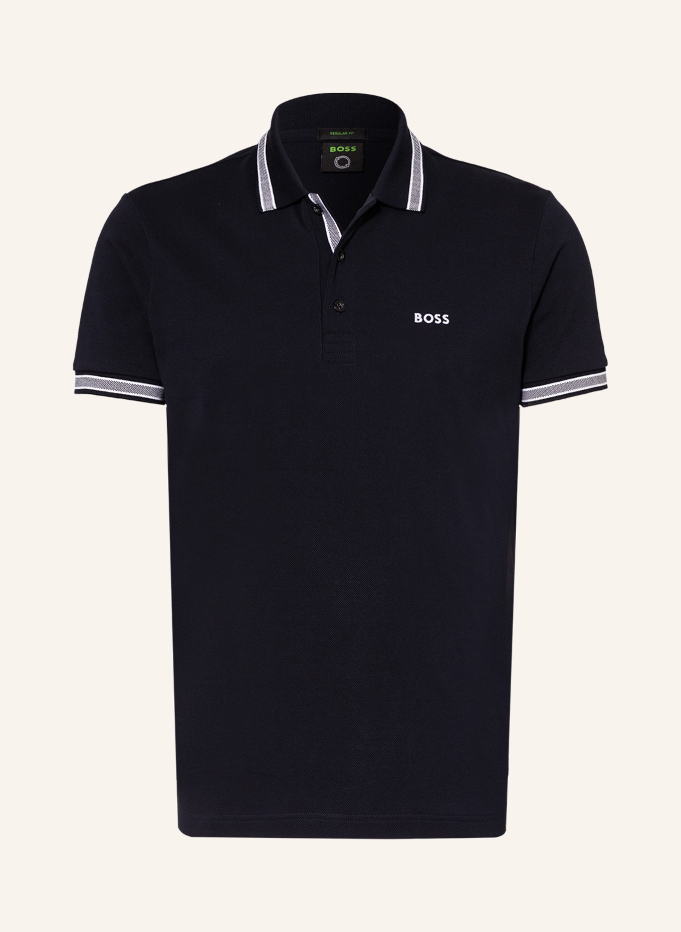 BOSS Piqué-Poloshirt PADDY CURVED Regular Fit, Farbe: DUNKELBLAU (Bild 1)