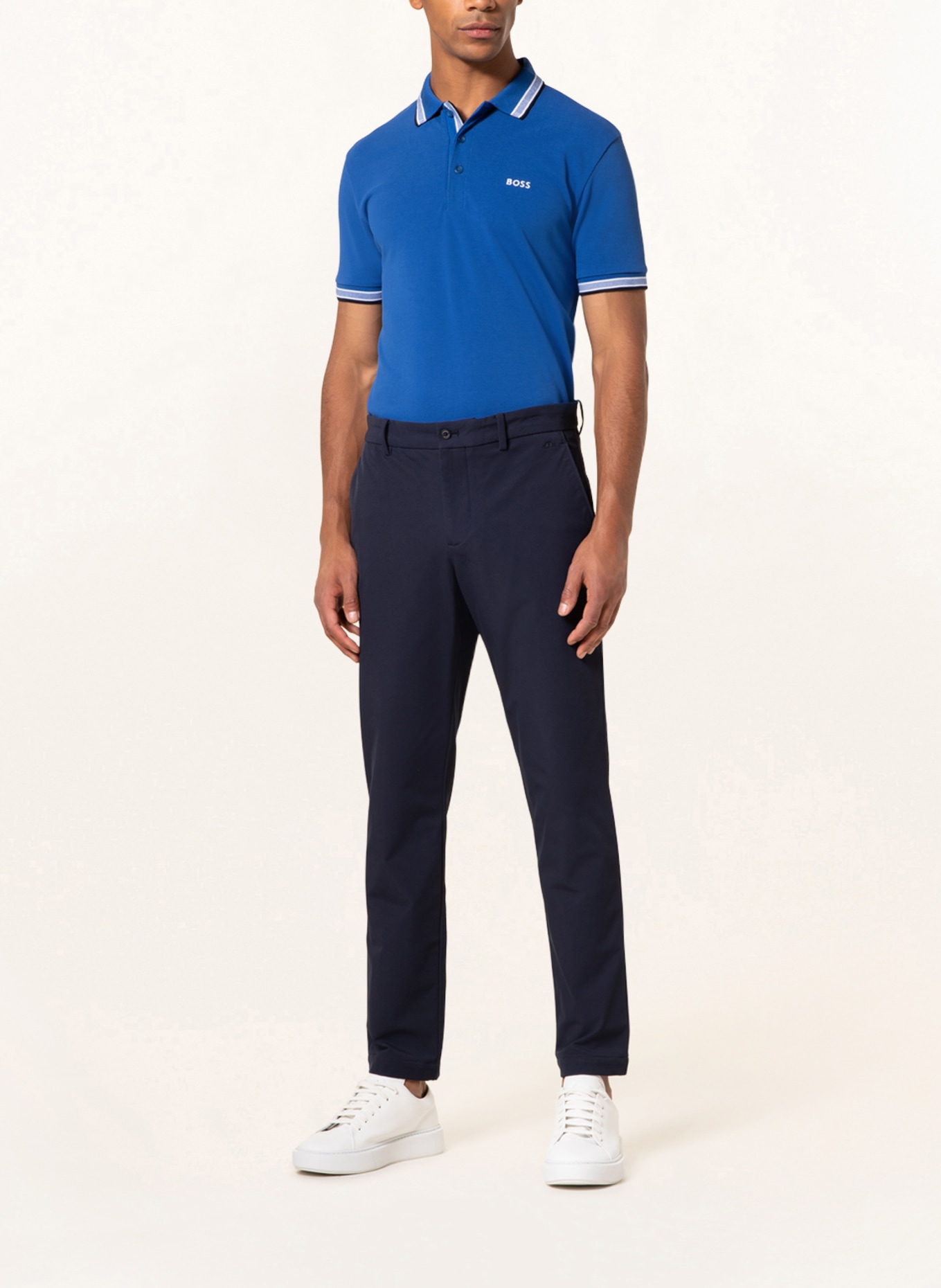 BOSS Piqué-Poloshirt PADDY CURVED Regular Fit, Farbe: BLAU (Bild 2)