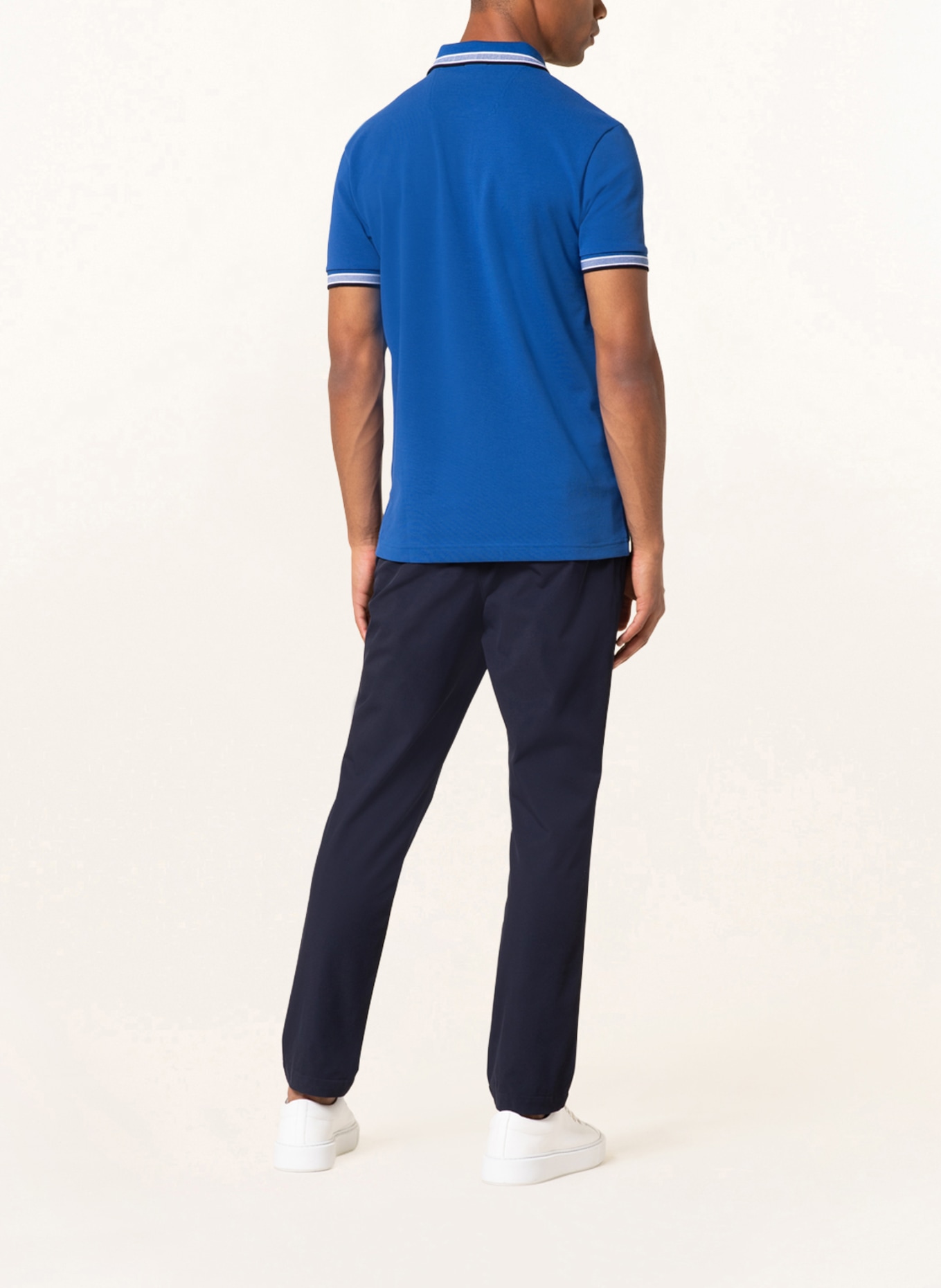 BOSS Piqué-Poloshirt PADDY CURVED Regular Fit, Farbe: BLAU (Bild 3)