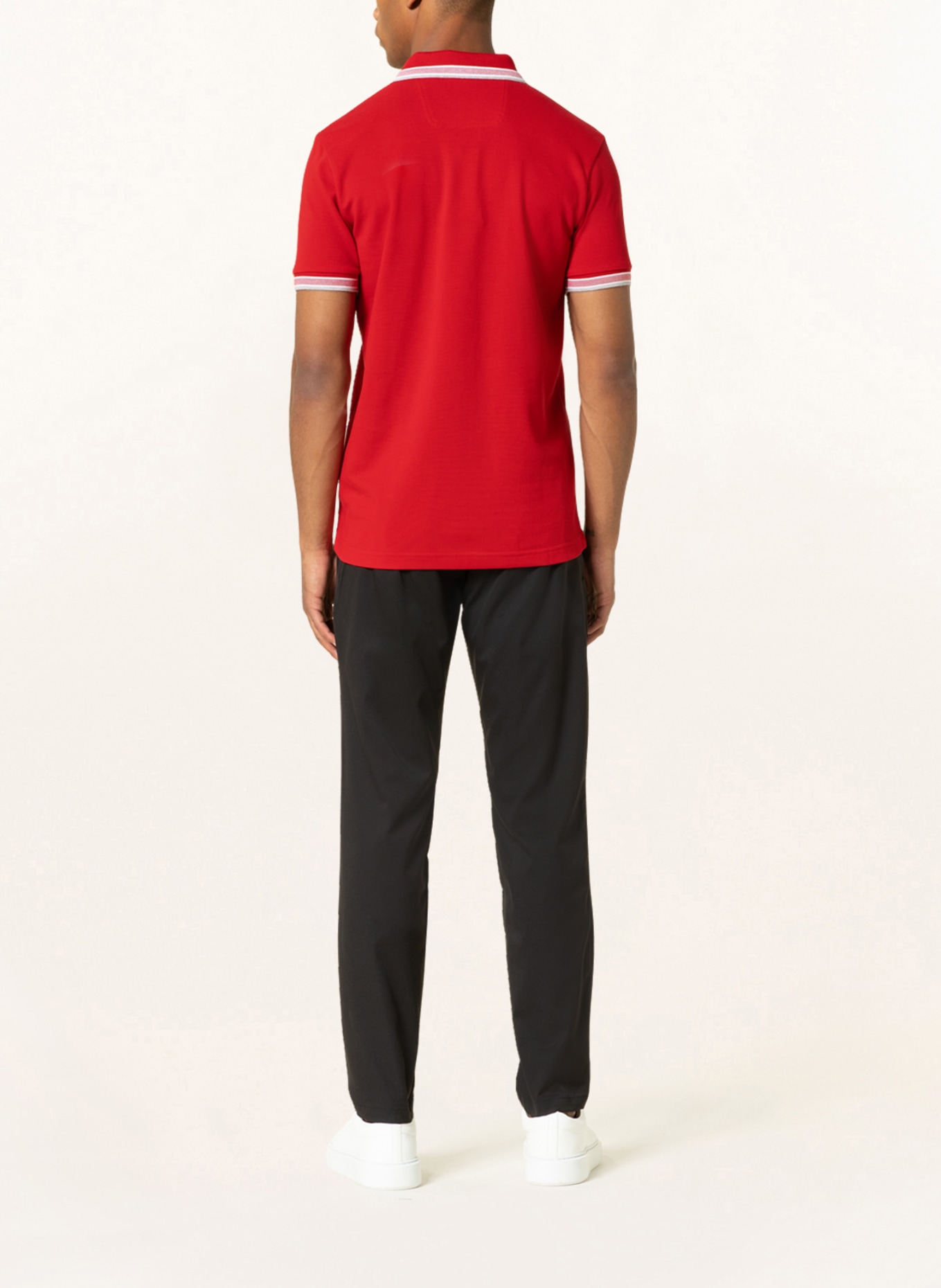 BOSS Piqué-Poloshirt PADDY CURVED Regular Fit, Farbe: ROT (Bild 3)