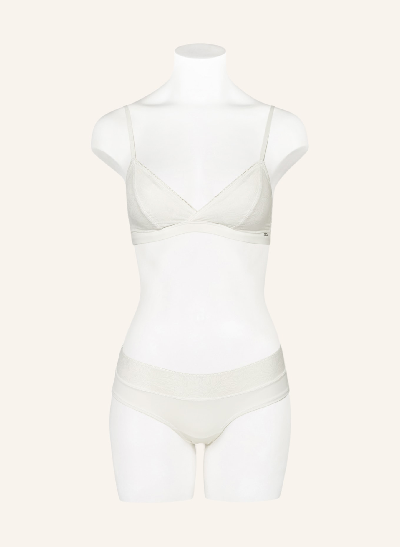 Skiny Triangle bra EVERY DAY IN MICRO LACE, Color: WHITE (Image 2)