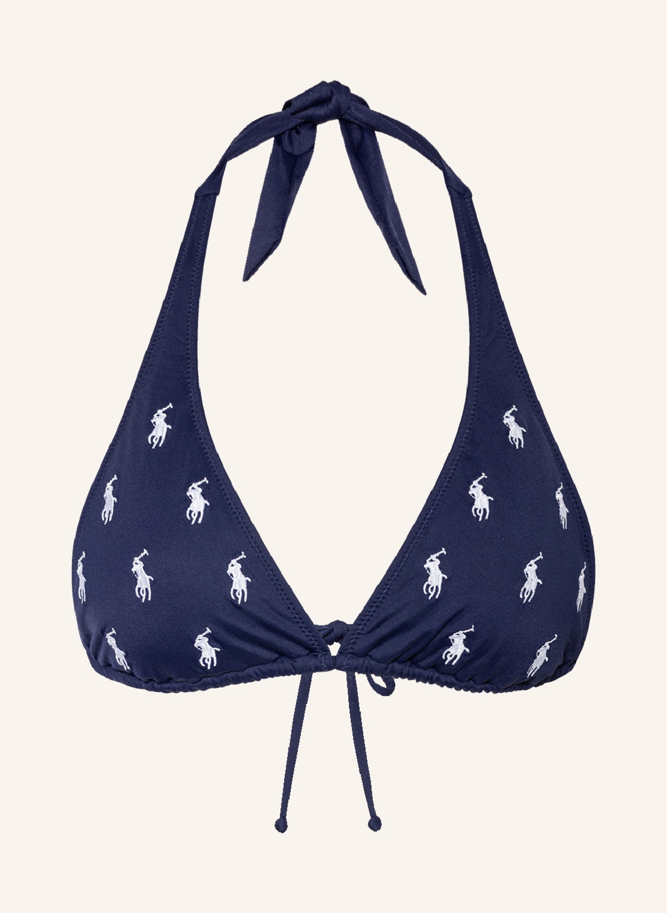 POLO RALPH LAUREN Triangle bikini top LOGO ICONS , Color: DARK BLUE (Image 1)