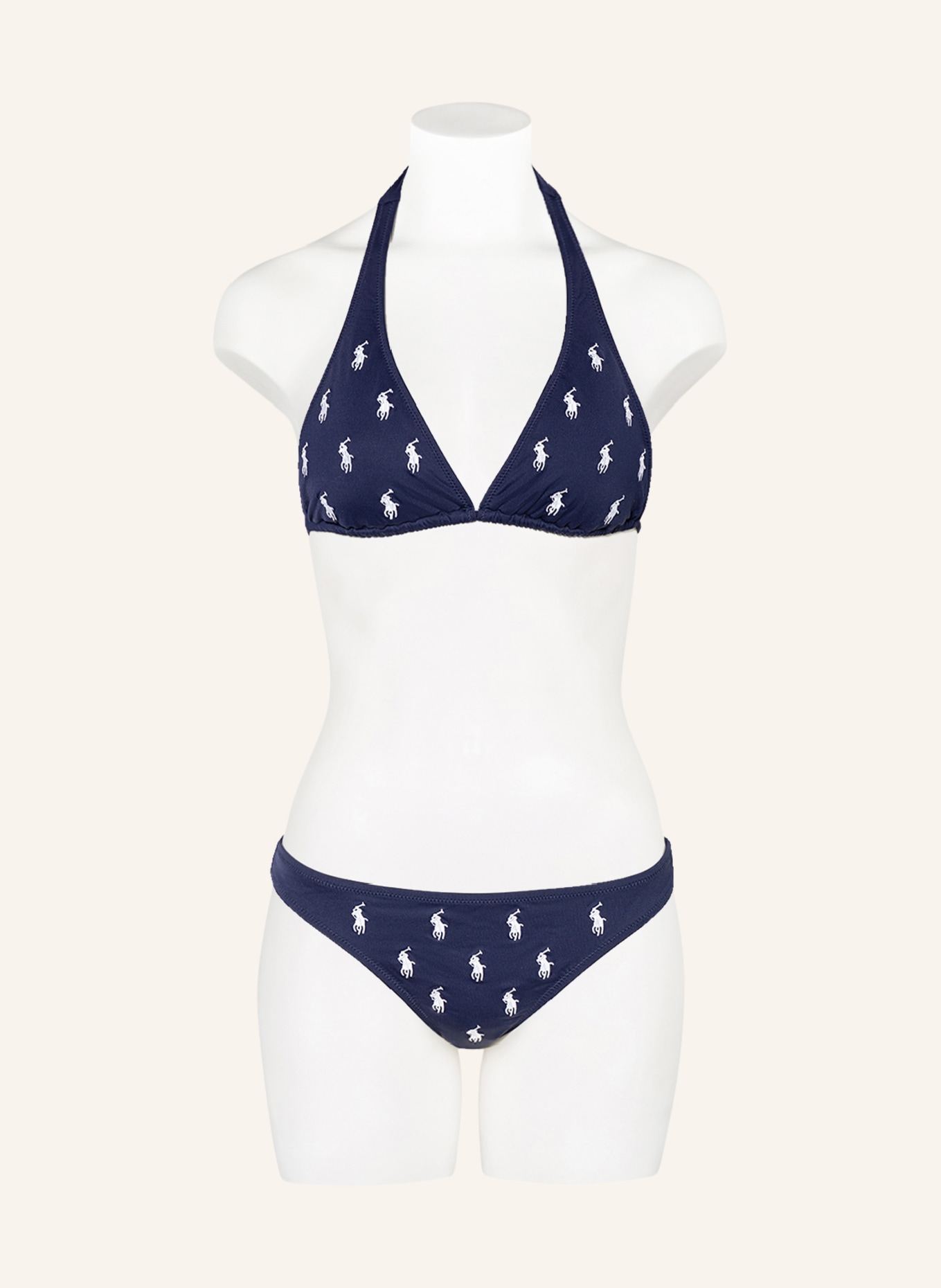 POLO RALPH LAUREN Triangel-Bikini-Top LOGO ICONS , Farbe: DUNKELBLAU (Bild 2)