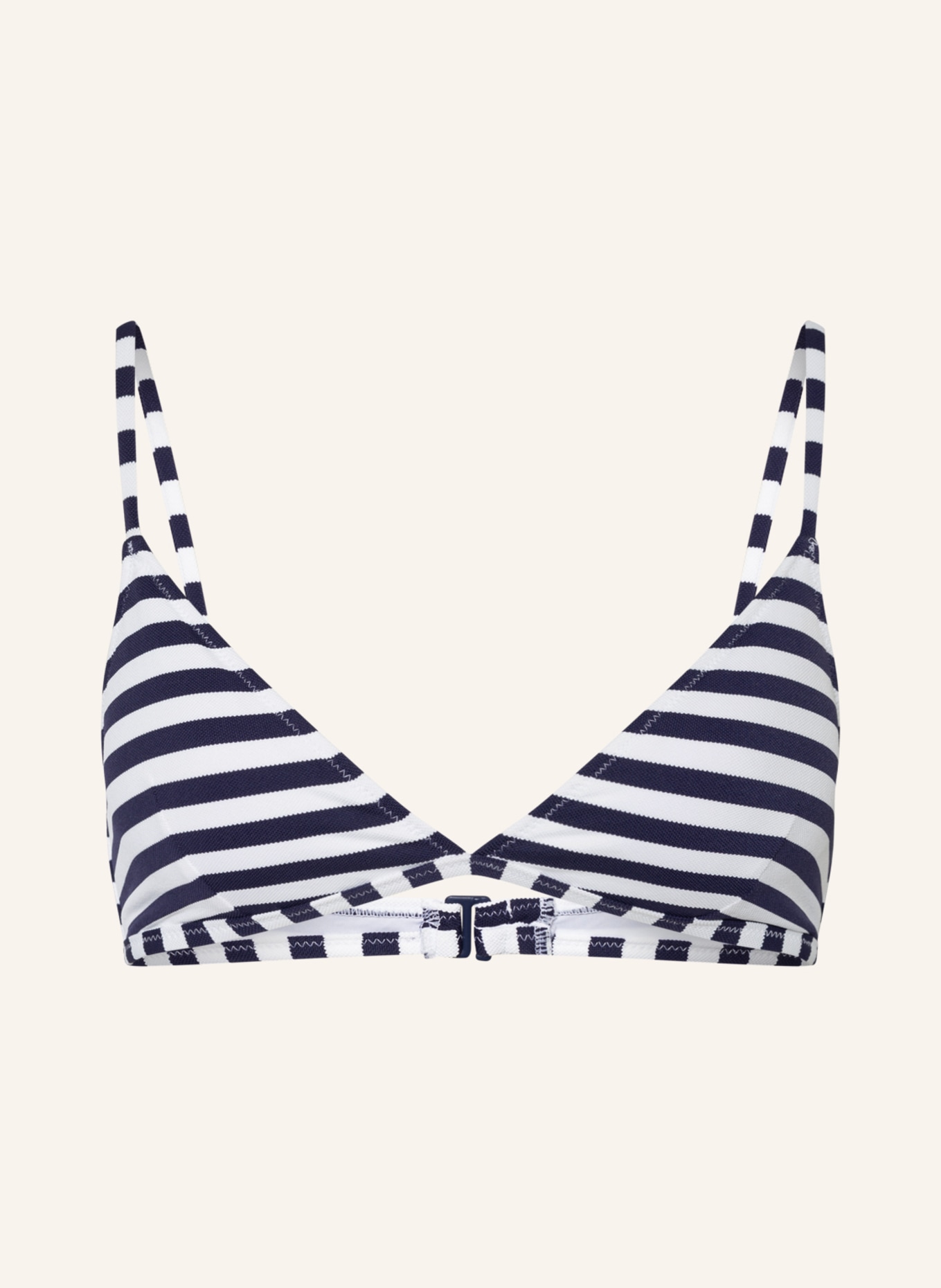 POLO RALPH LAUREN Triangle bikini top PIQUE STRIPE, Color: DARK BLUE/ WHITE (Image 1)