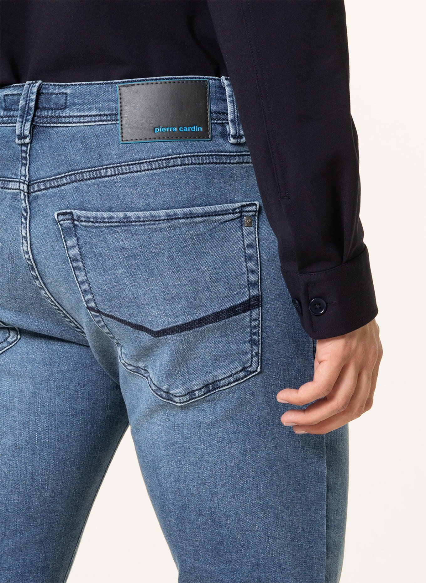 pierre cardin Jeans LYON Slim Fit, Farbe: 6824 blue used buffies (Bild 5)