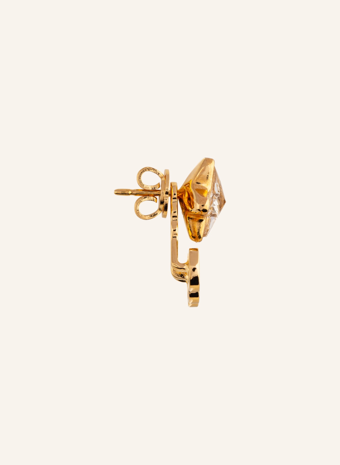 Gold Logo - shaped gold earrings Gucci - Новий жакет gucci -  GenesinlifeShops Spain