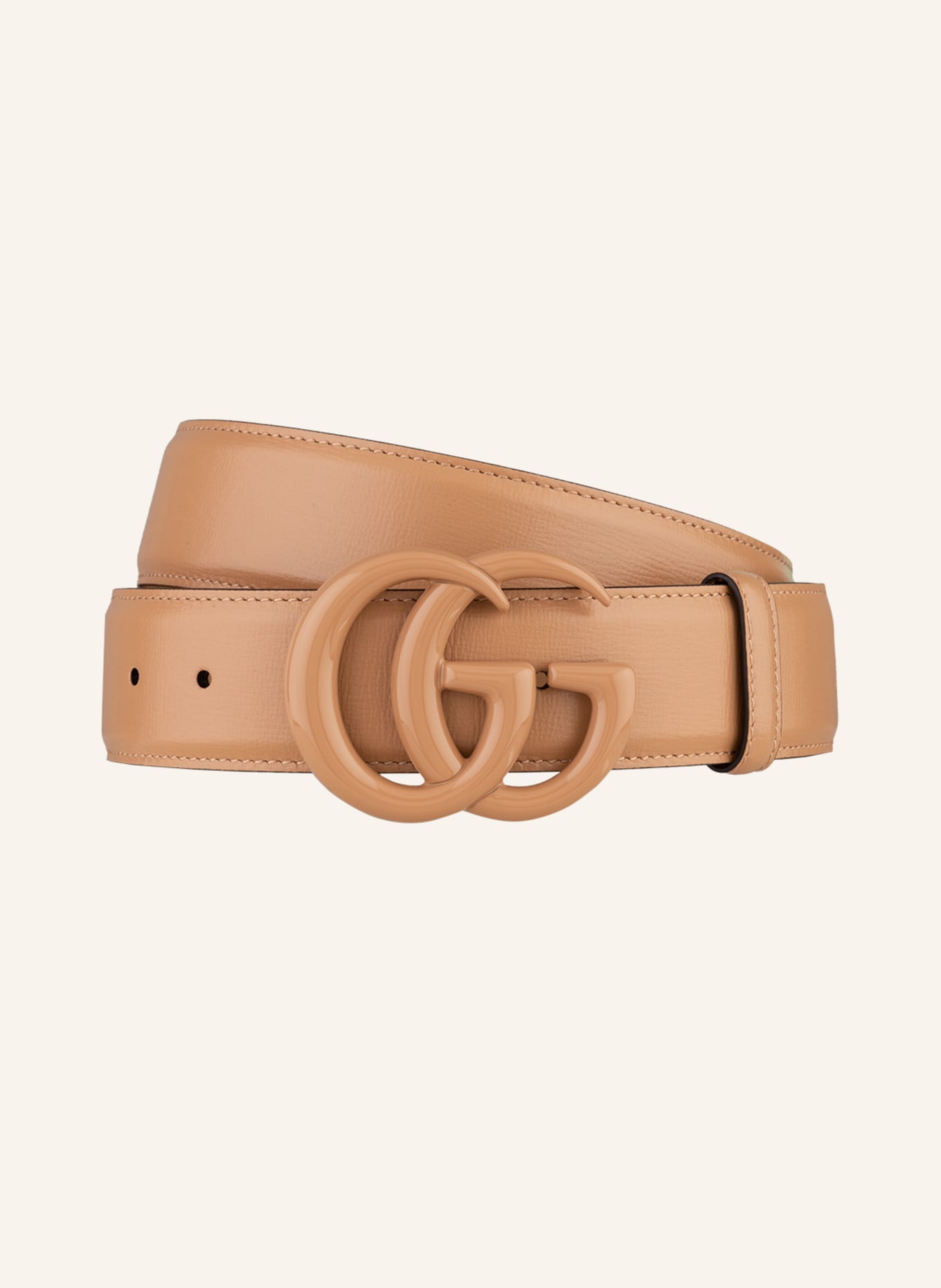 GUCCI Leather belt GG MARMONT in nude