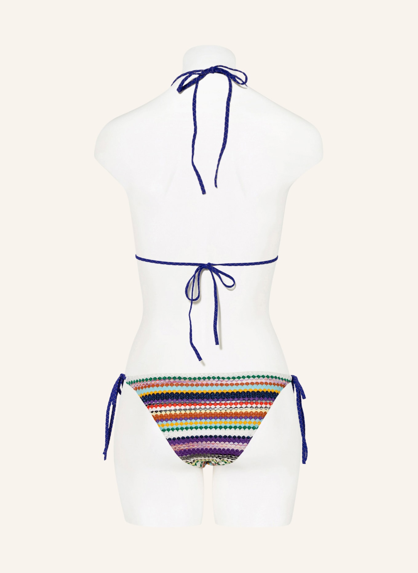 MISSONI Triangle bikini, Color: PURPLE/ LIGHT BLUE/ YELLOW (Image 3)