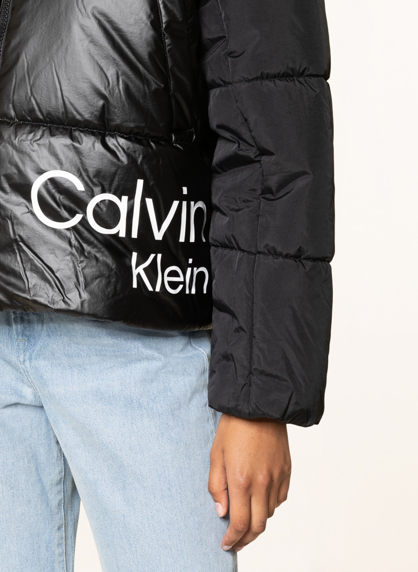 Calvin Klein Jeans Oversized-Steppjacke mit Primaloft®-Isolierung, Farbe: SCHWARZ (Bild 5)
