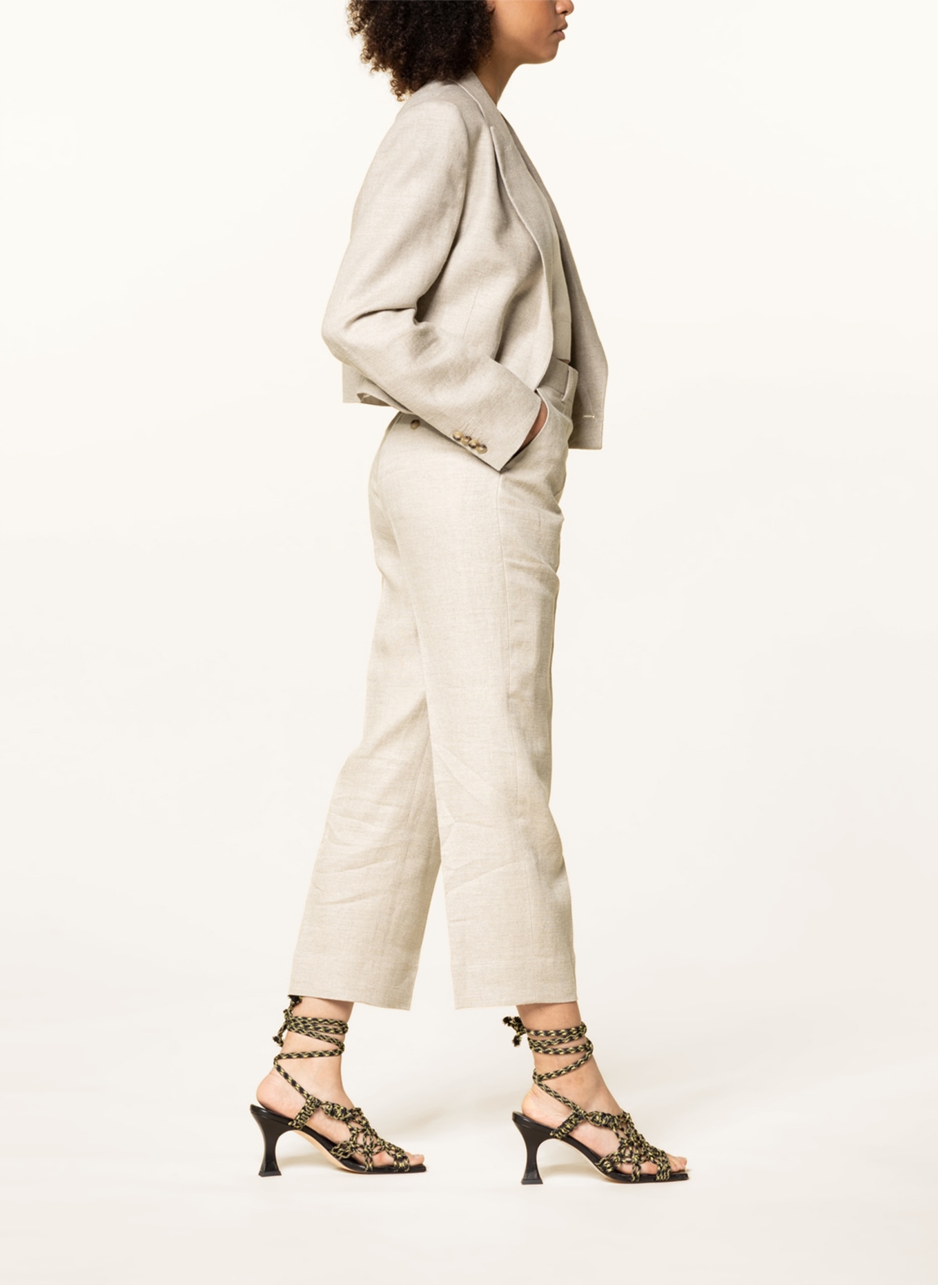 TIGER OF SWEDEN Linen trousers THERA, Color: BEIGE (Image 4)