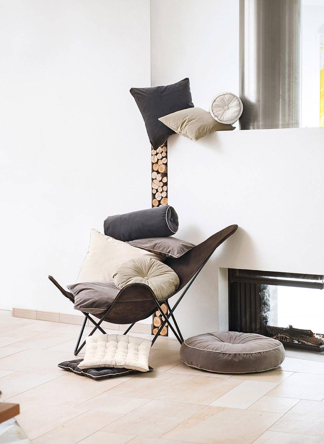 pichler Velvet decorative cushion cover MELVA: DARK YELLOW