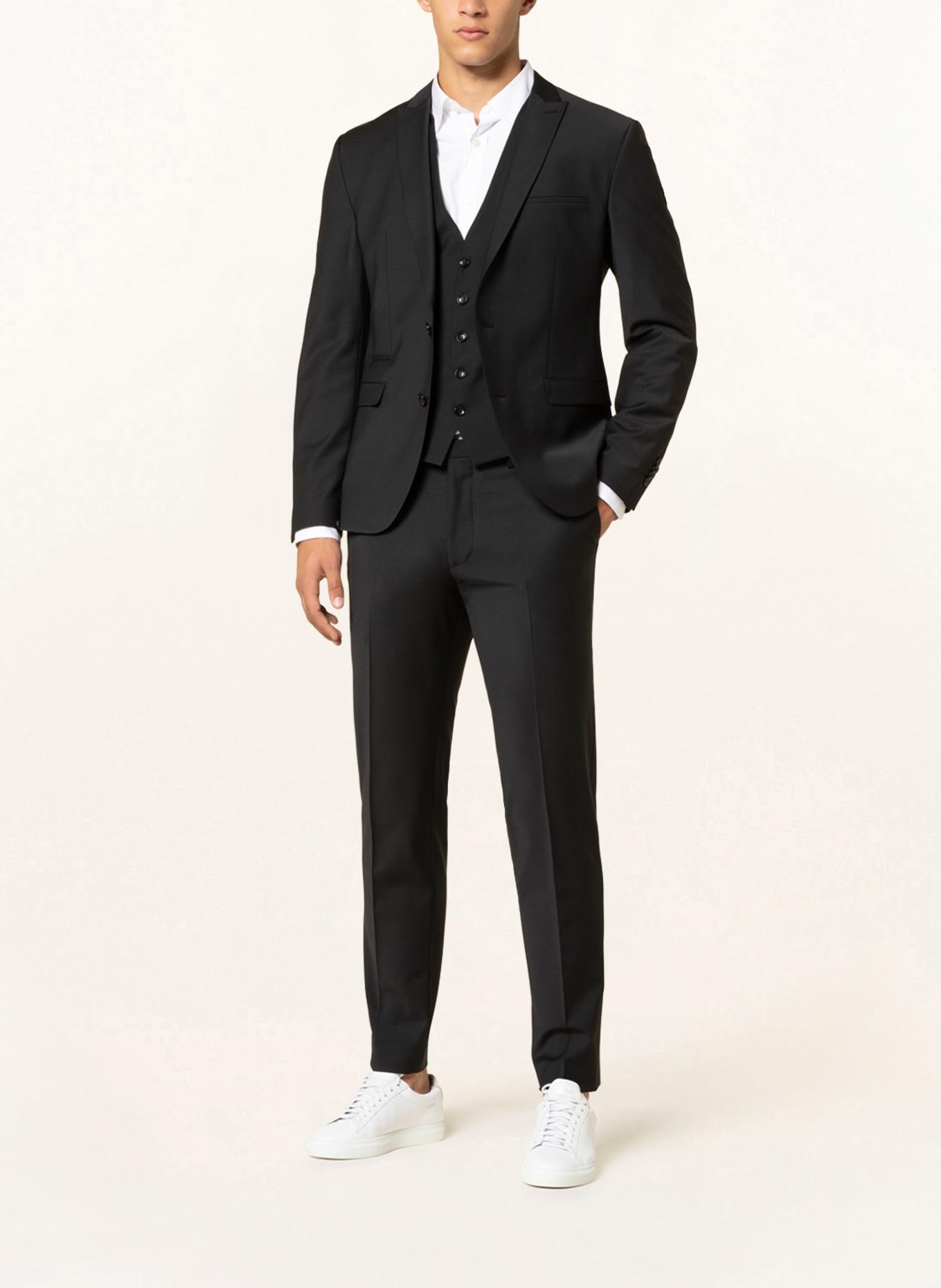 CINQUE Suit waistcoat CICASTELLO slim fit, Color: BLACK (Image 2)
