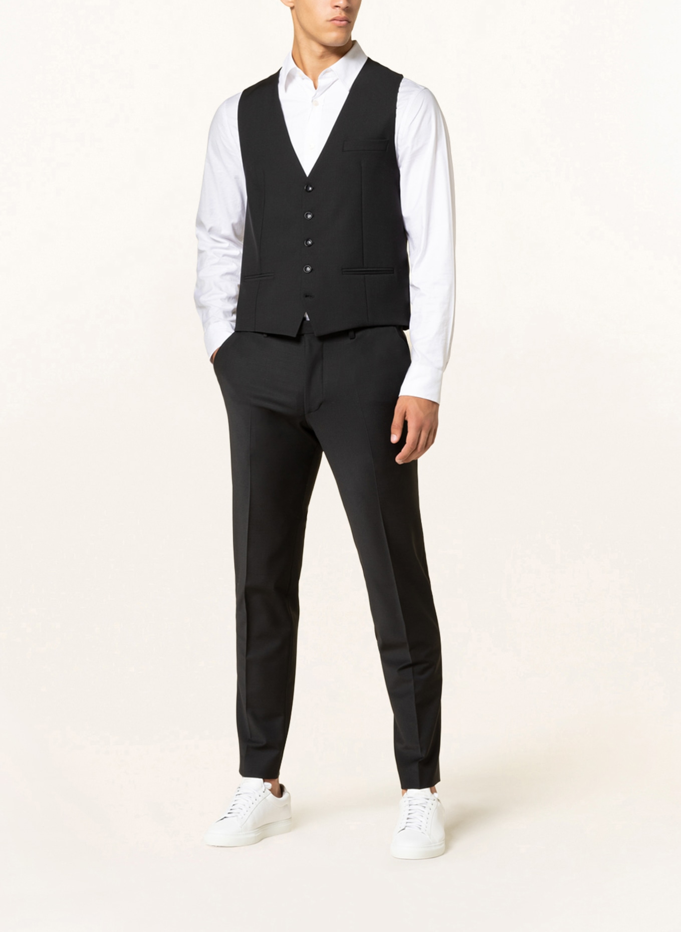 CINQUE Suit waistcoat CICASTELLO slim fit, Color: BLACK (Image 3)