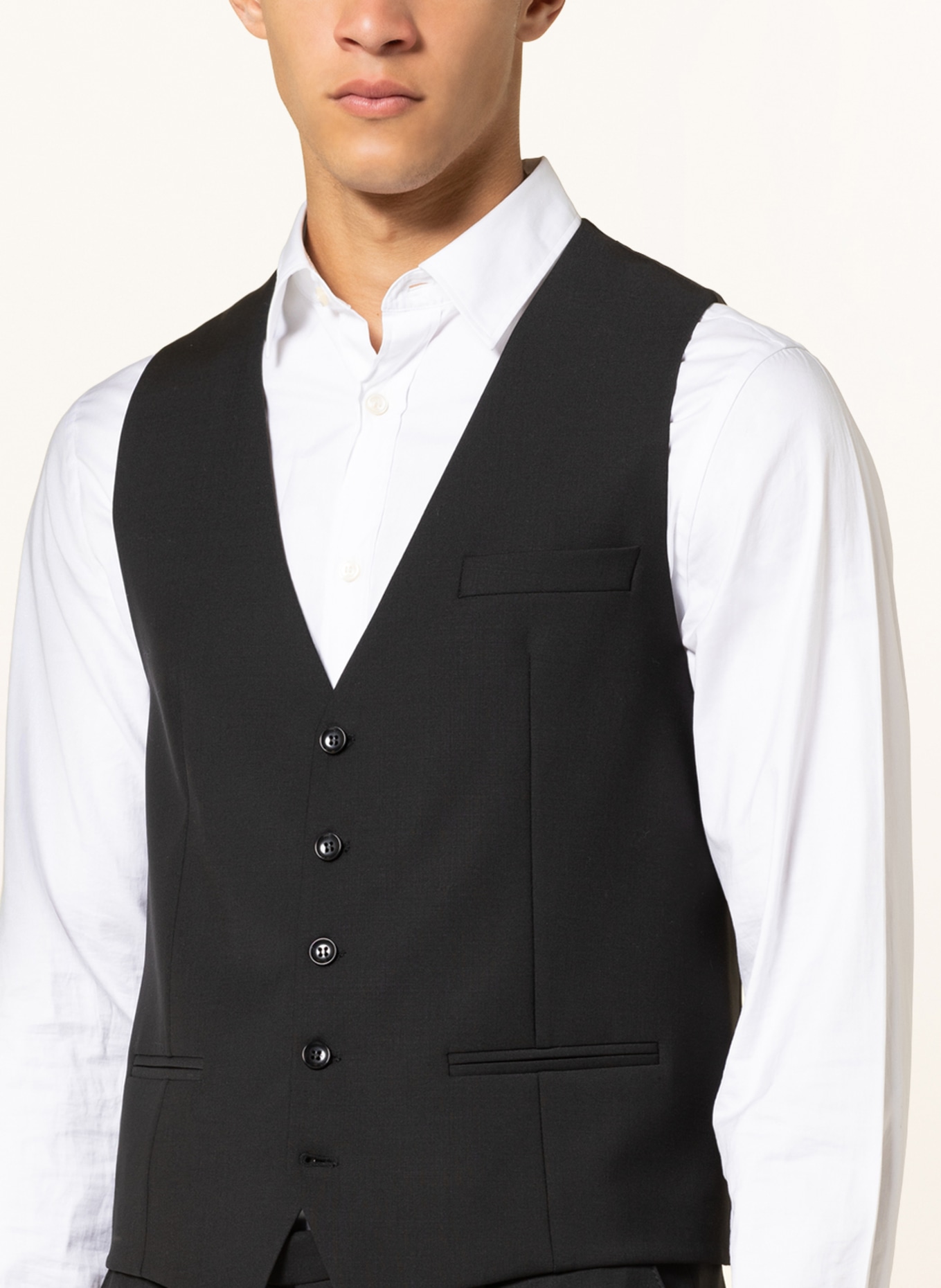 CINQUE Suit waistcoat CICASTELLO slim fit, Color: BLACK (Image 5)