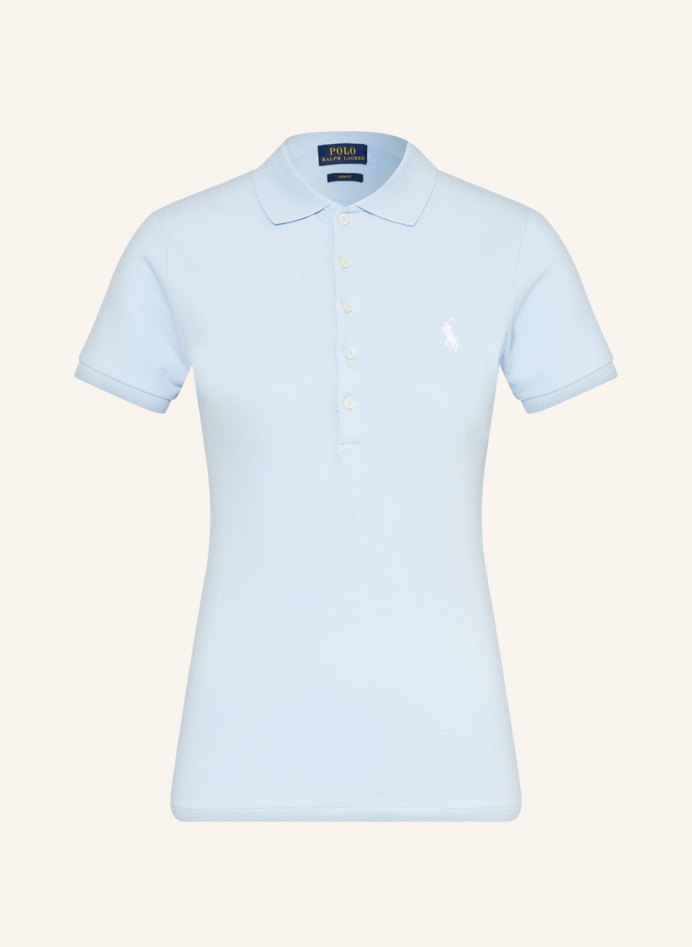 POLO RALPH LAUREN Piqué polo shirt: LIGHT BLUE