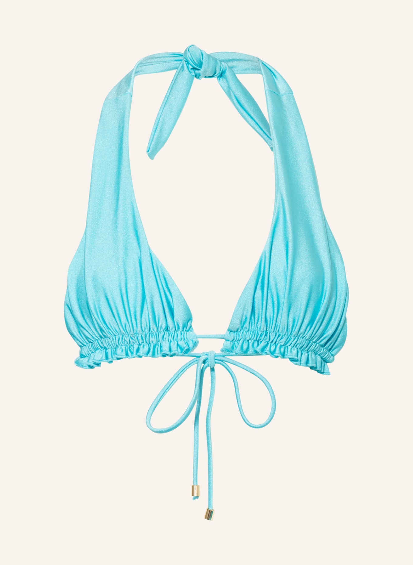 JANTHEE Berlin Halter neck bikini top OLIMPIA, Color: TURQUOISE (Image 1)