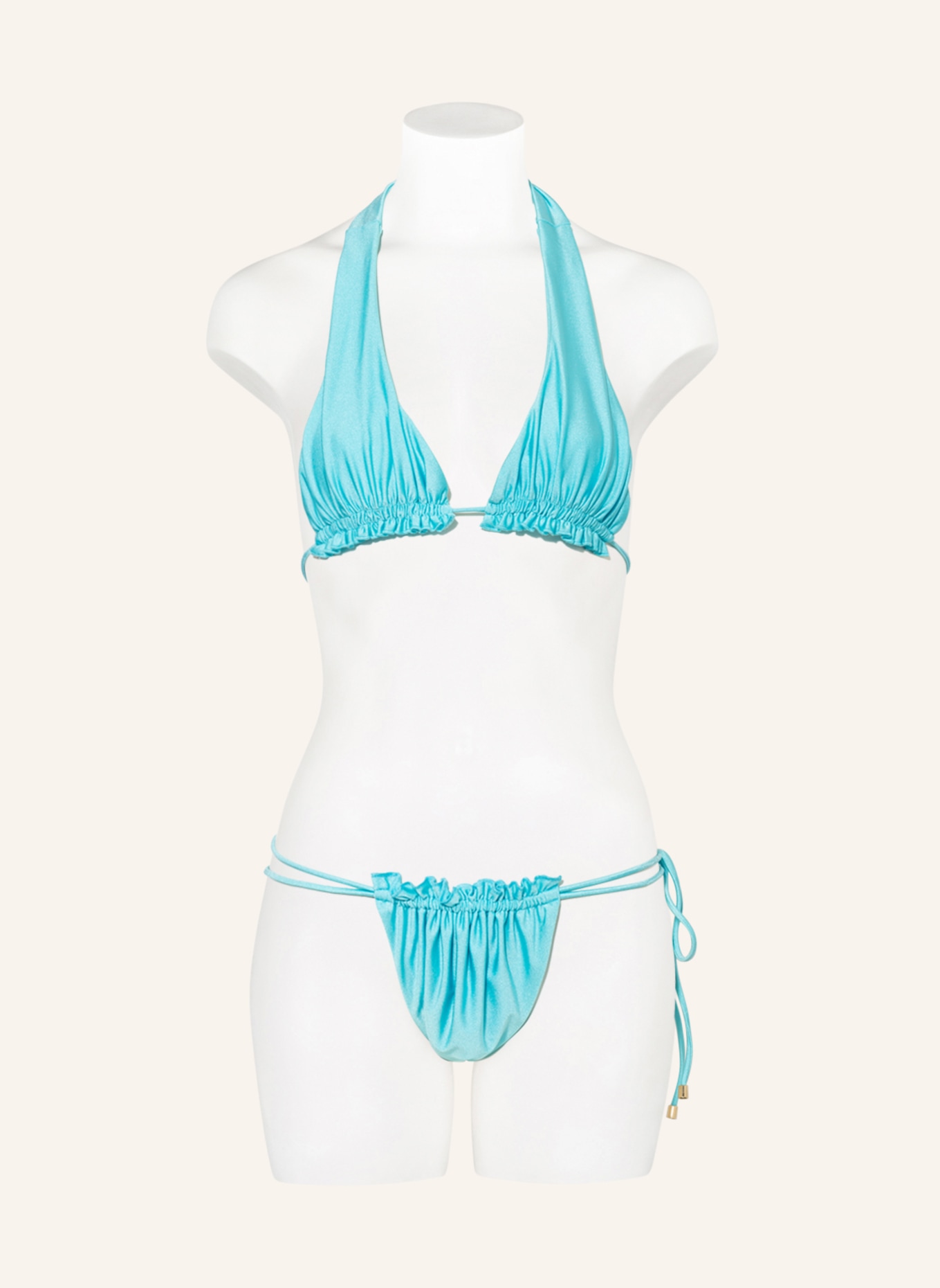 JANTHEE Berlin Halter neck bikini top OLIMPIA, Color: TURQUOISE (Image 2)