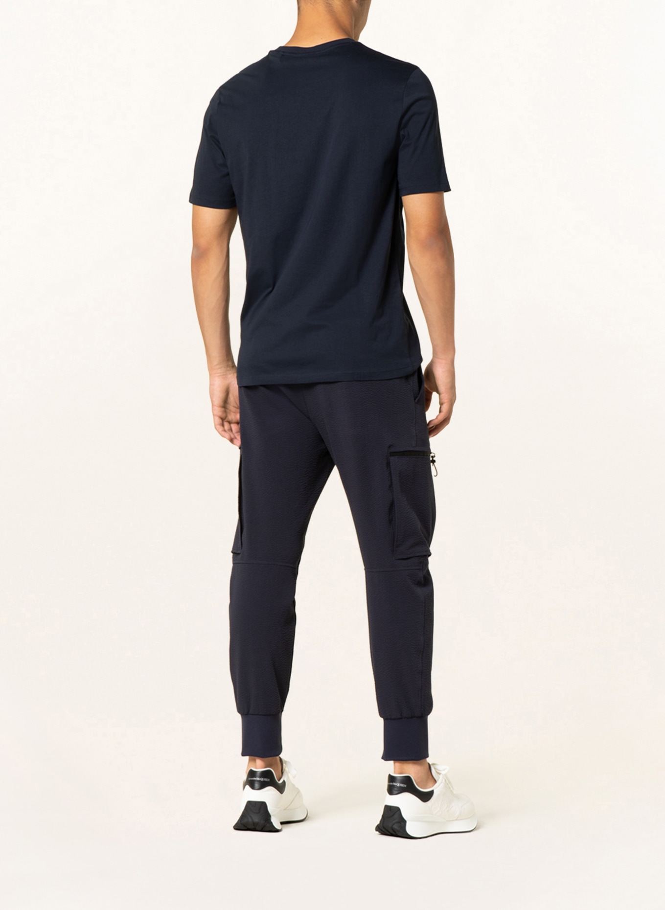 HUGO Tričko DULIVE: TMAVĚ MODRÁ