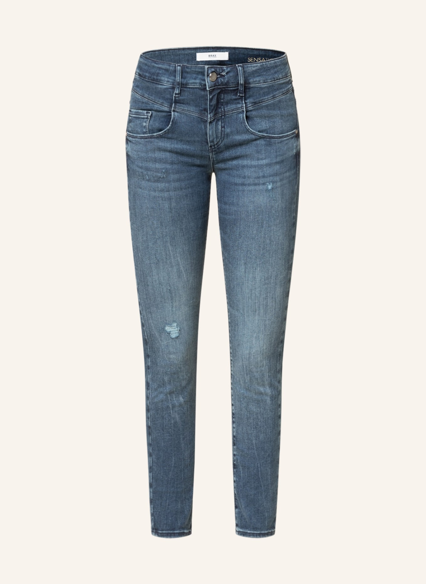 BRAX Skinny Jeans ANA , Farbe: 29 USED BLUE DESTROY & REPAIR (Bild 1)