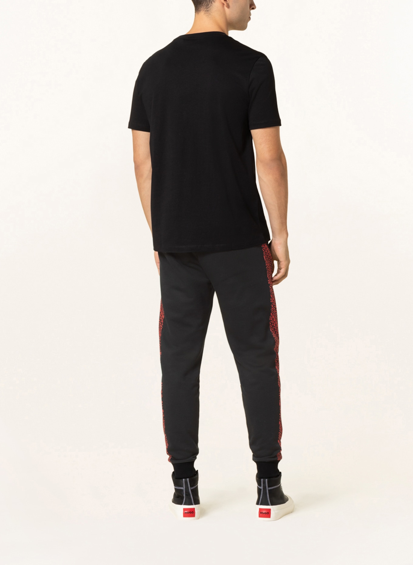 HUGO T-shirt DULIVE, Color: BLACK (Image 3)